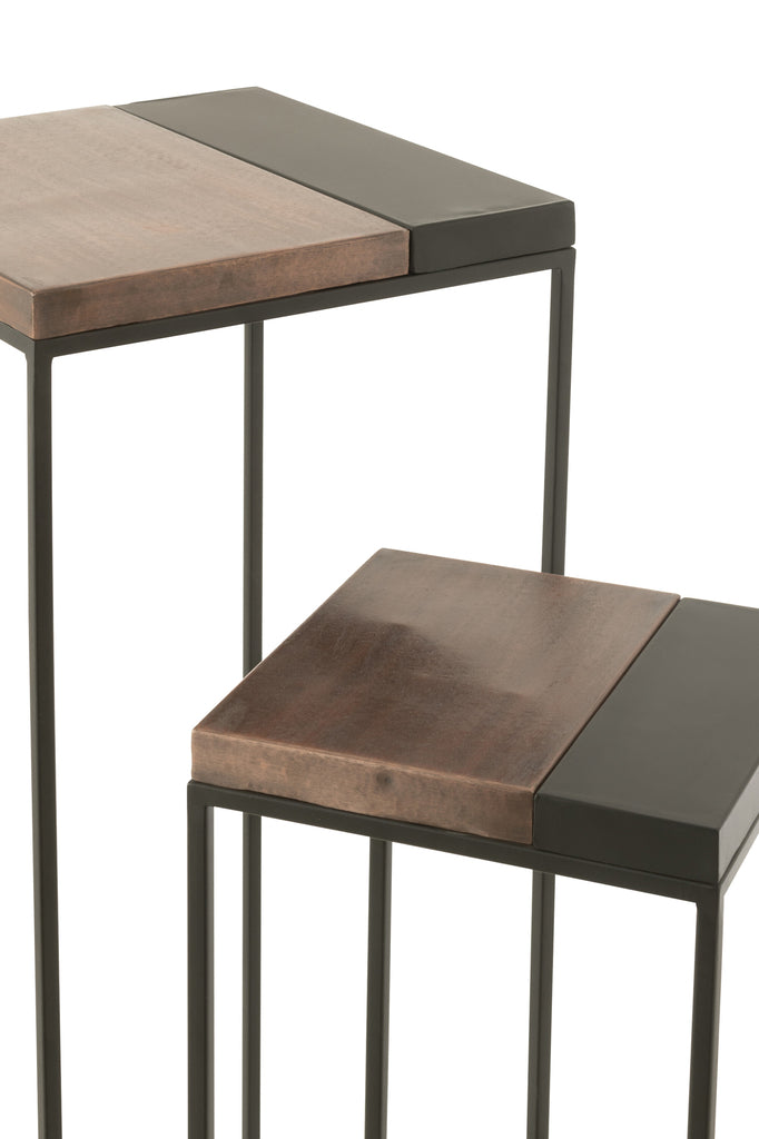 Plantenstand S/2 brons/zwart - J-LINE