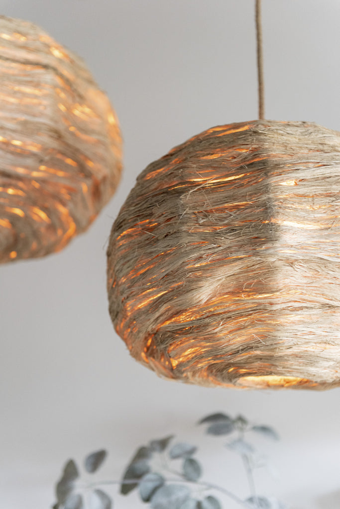 Hanglamp Bal Bananenblad Natuurlijk L - J-LINE