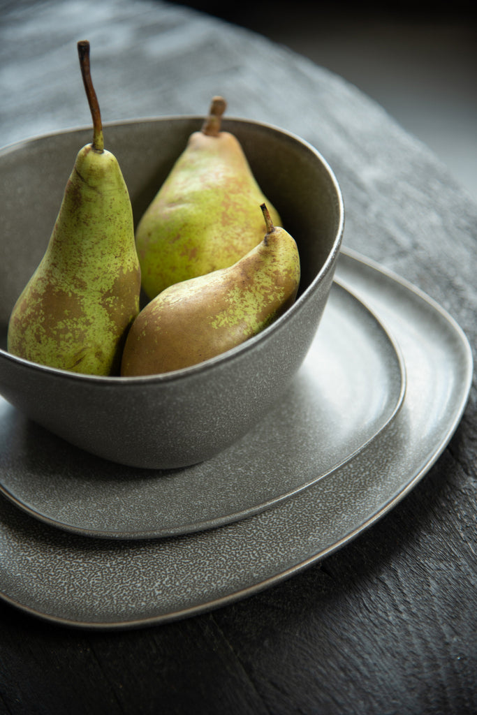 Plaat Louise Keramiek Bruin L - J-LINE