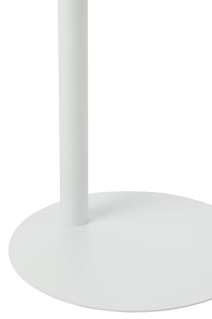 Bijzettafel rond metaal wit - J-LINE