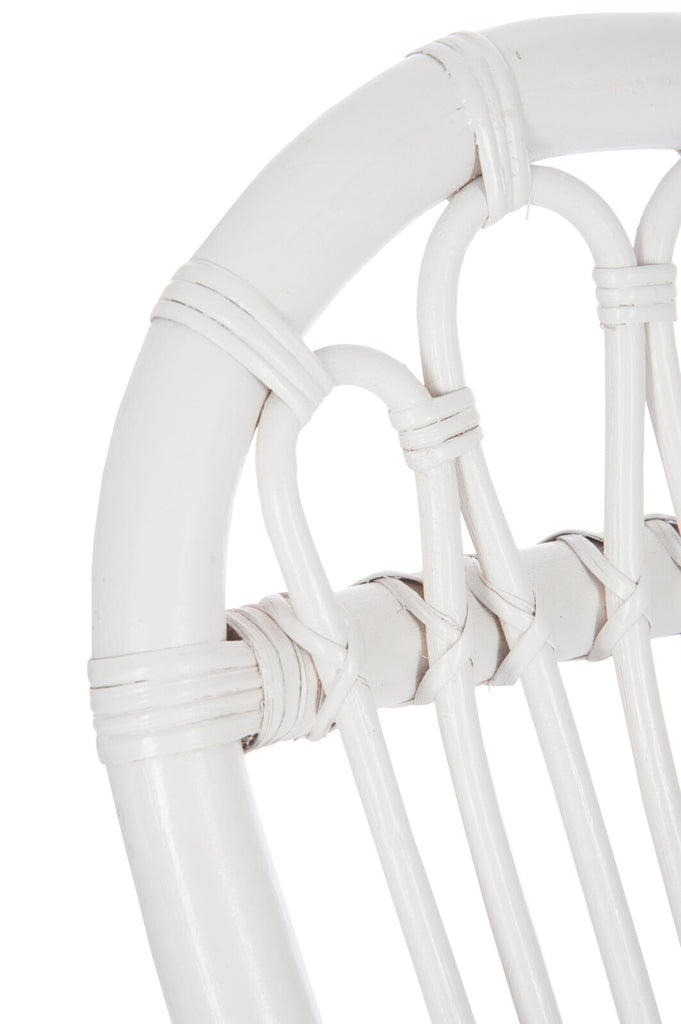 Schommelstoel rotan wit - J-LINE