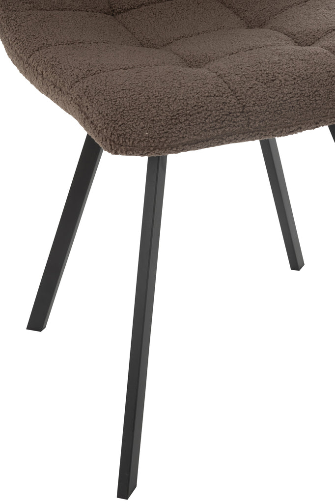 Stoel Clark Metaal/Polyester Bruin - J-LINE