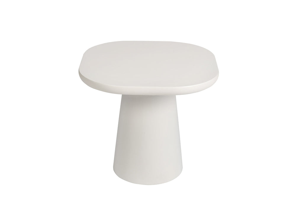 Salontafel 'Tavira' 55 cm Ovaal Cement Wit - RS
