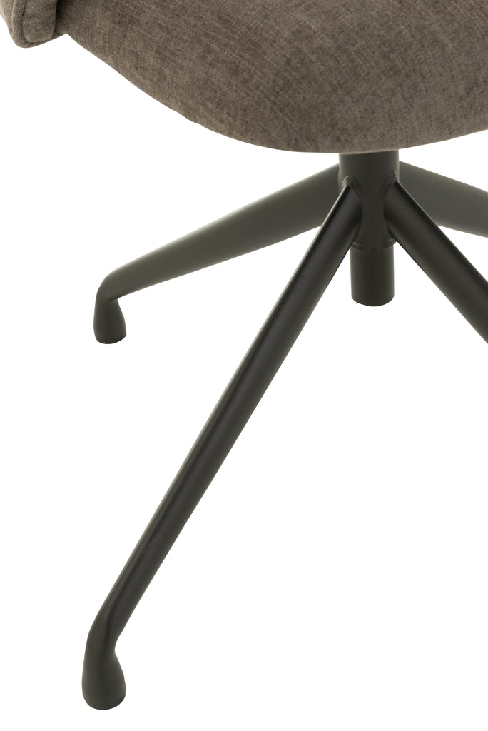 Chaise réglable et rotative Textile Gris Foncé - J-LINE
