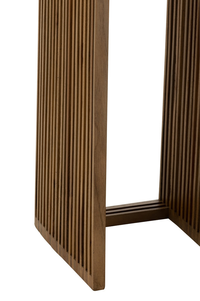 Plantenstand S/2 gerecycleerde teak bruin - J-LINE