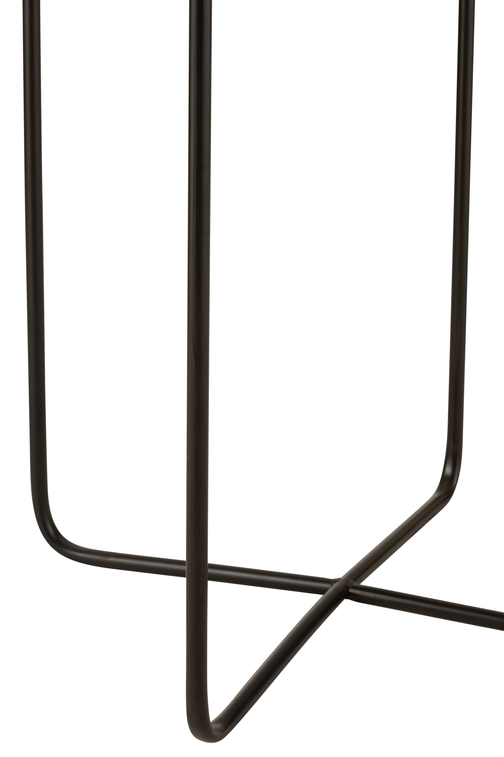 Bijzettafel kruisframe metaal zwart - J-LINE