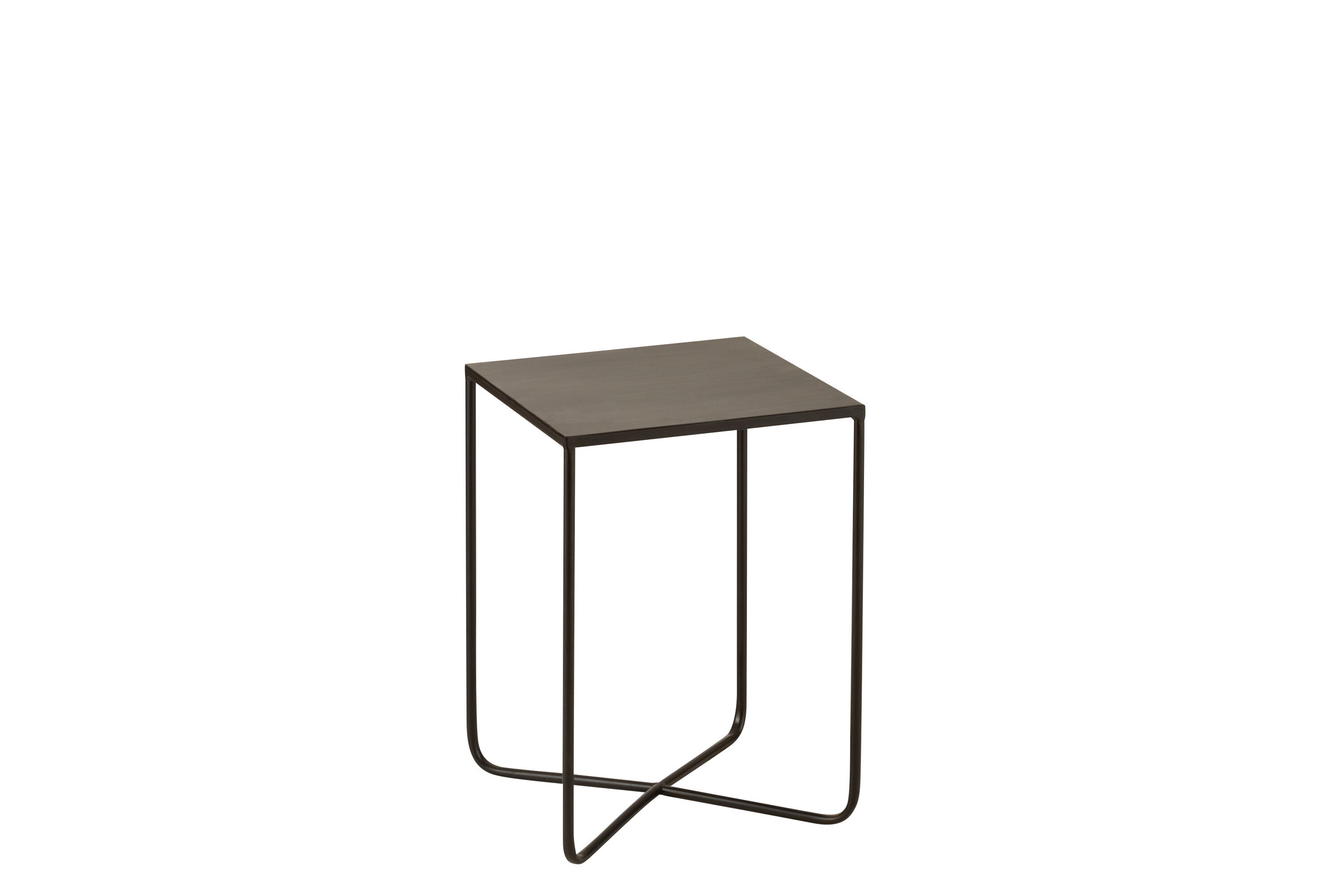 Bijzettafel kruisframe metaal zwart - J-LINE