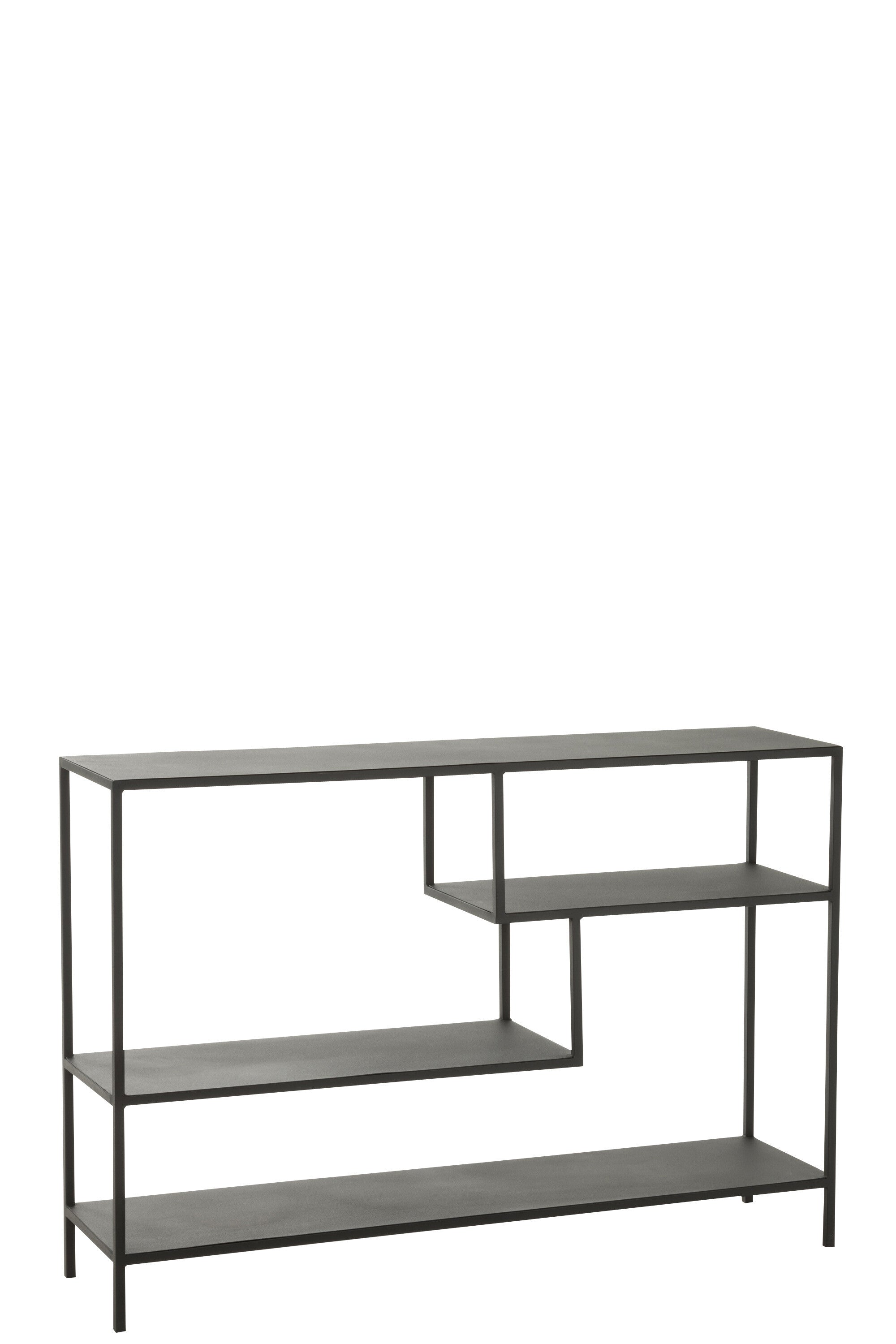 Étagère métallique noire J-LINE - EN RUPTURE DE STOCK