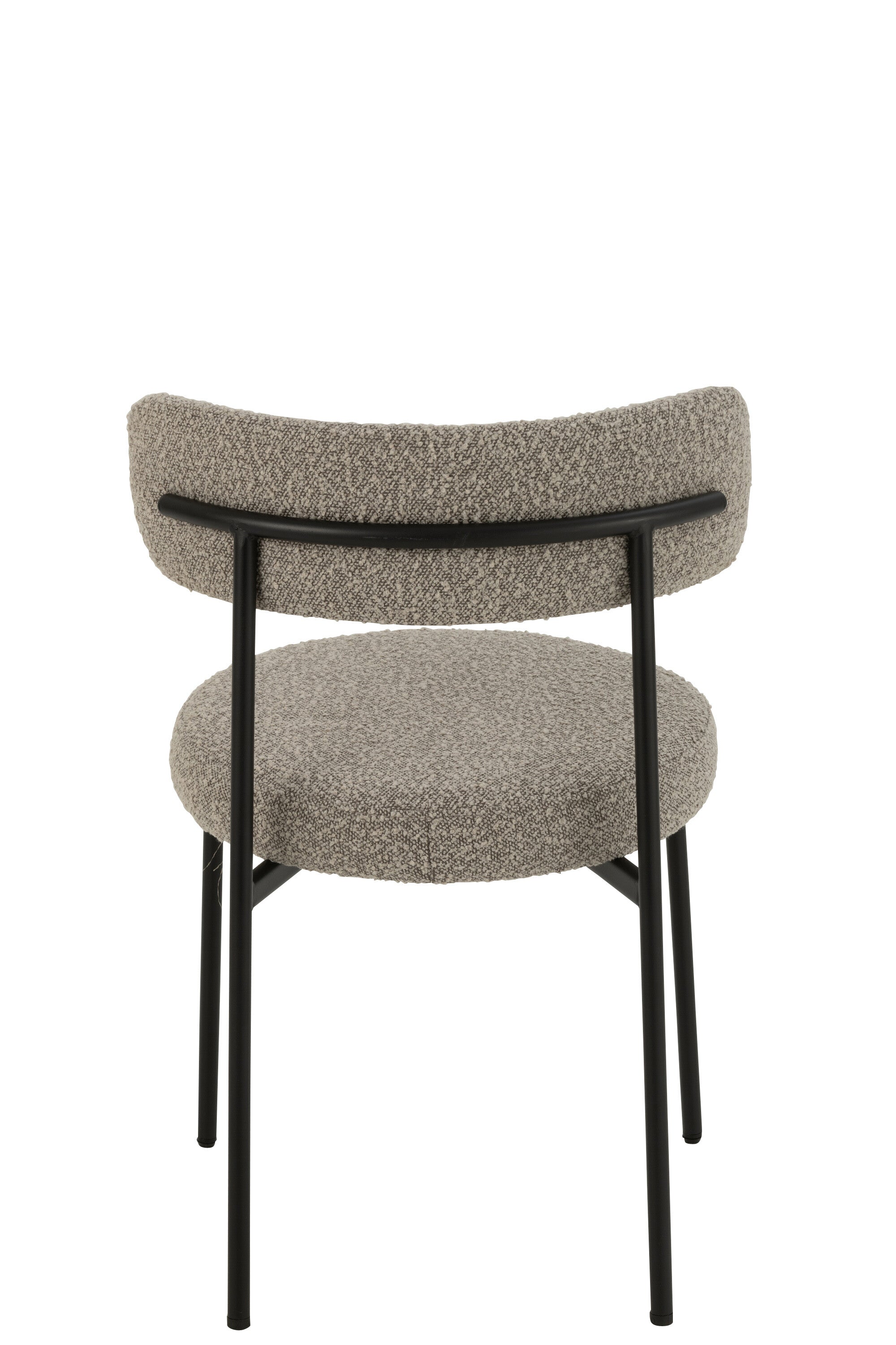 Stoel Boucle Triplex/Polyester Grijs/Zwart - J-LINE