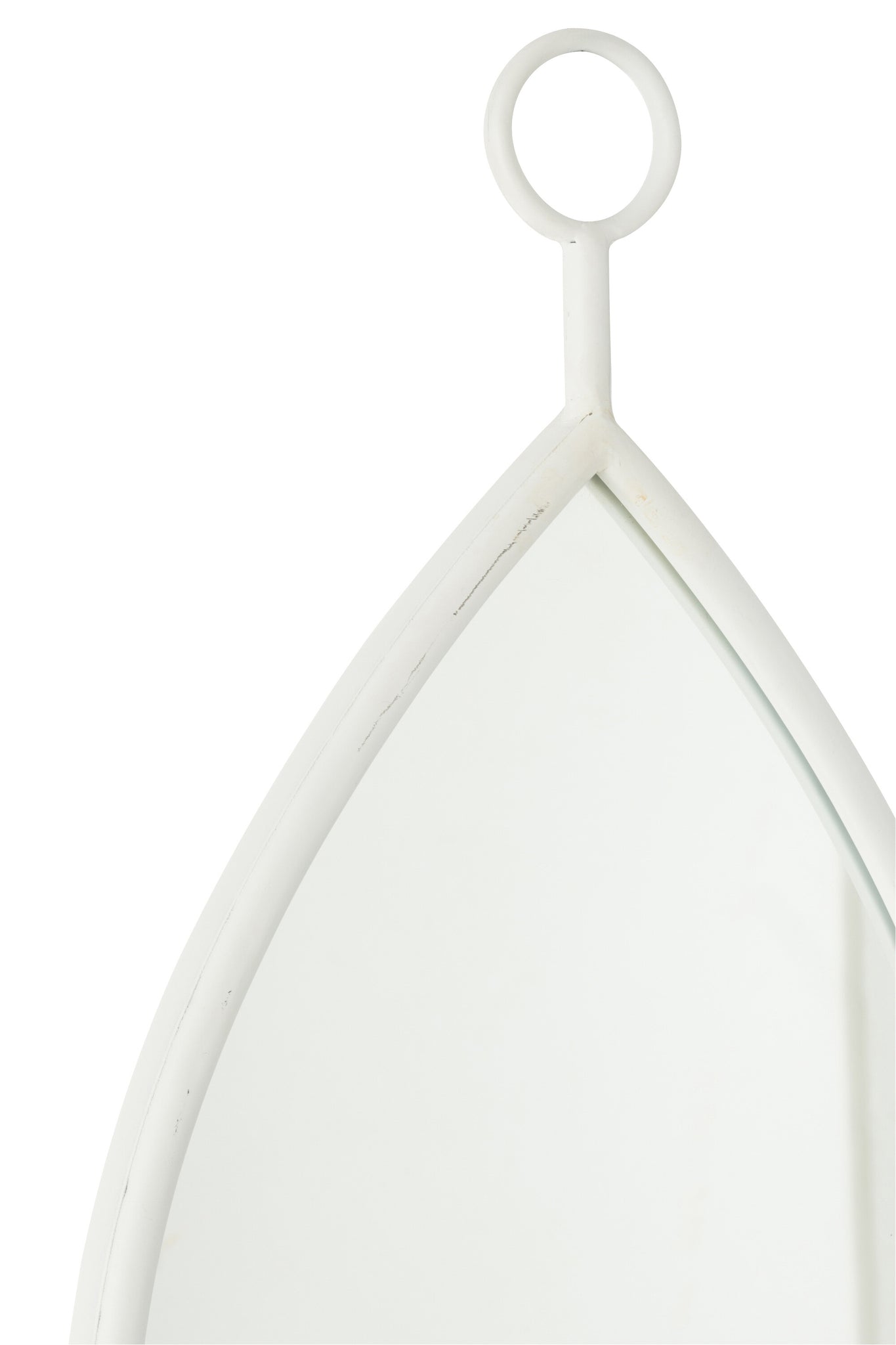 Miroir en forme de goutte MDF blanc S - J-LINE