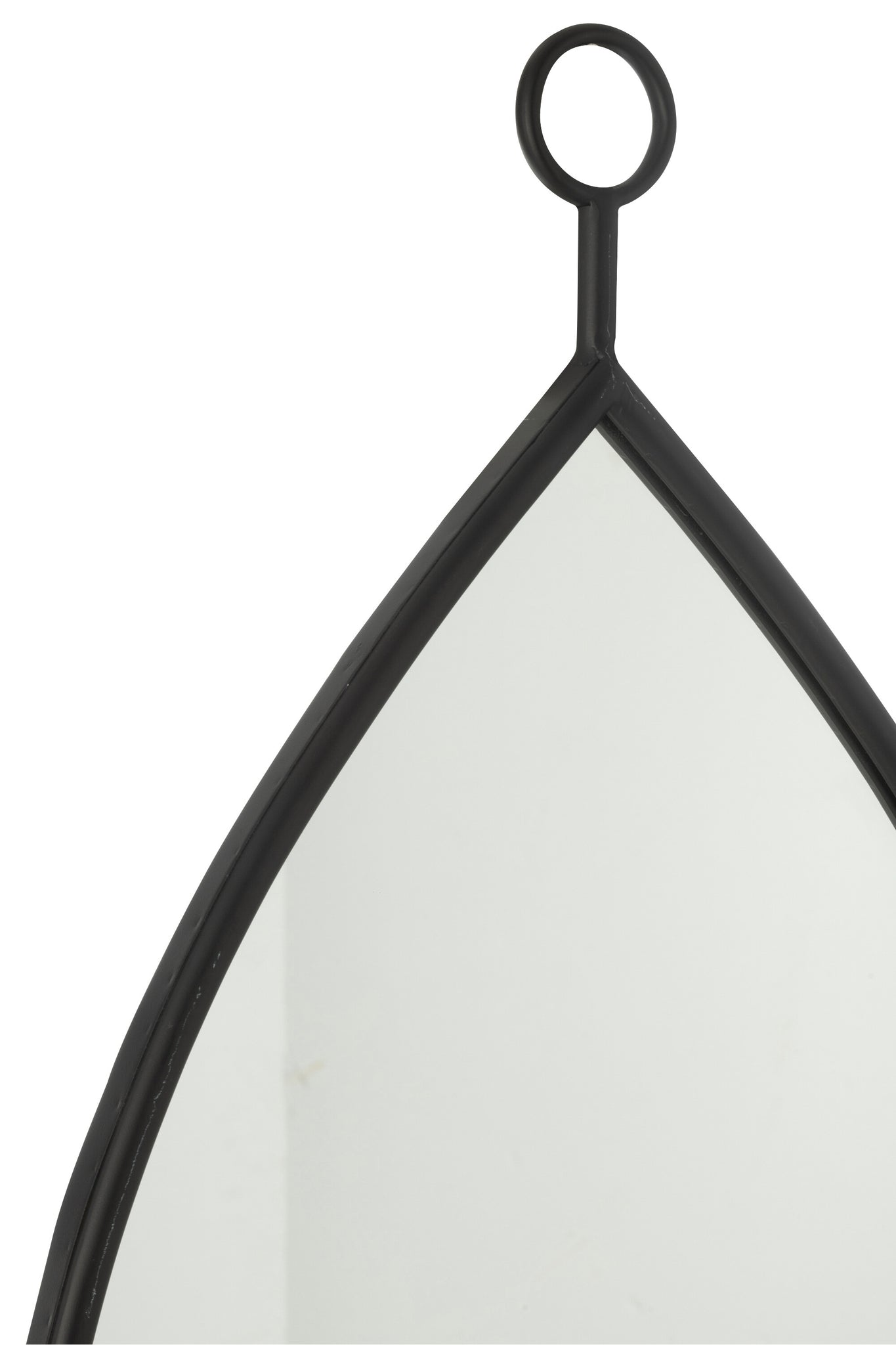 Miroir à suspendre Goutte MDF noir L - J-LINE