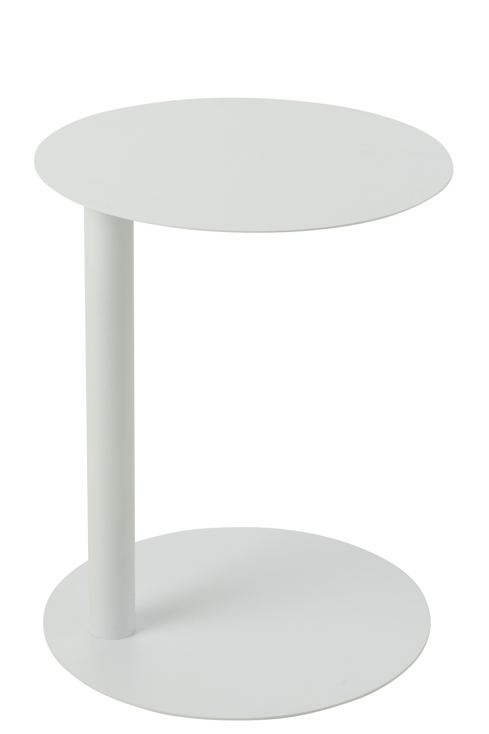 Bijzettafel rond metaal wit - J-LINE