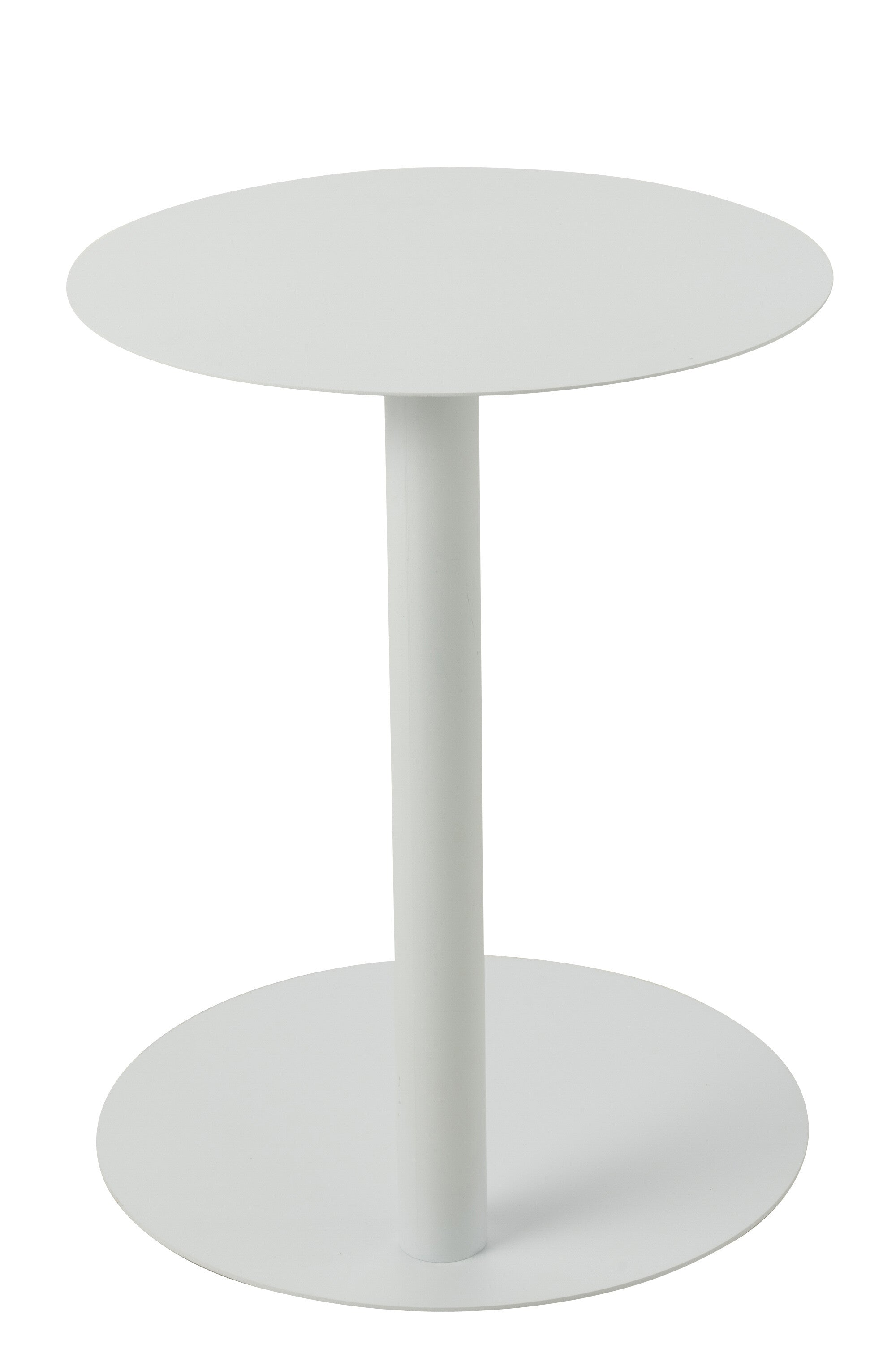 Bijzettafel rond metaal wit - J-LINE