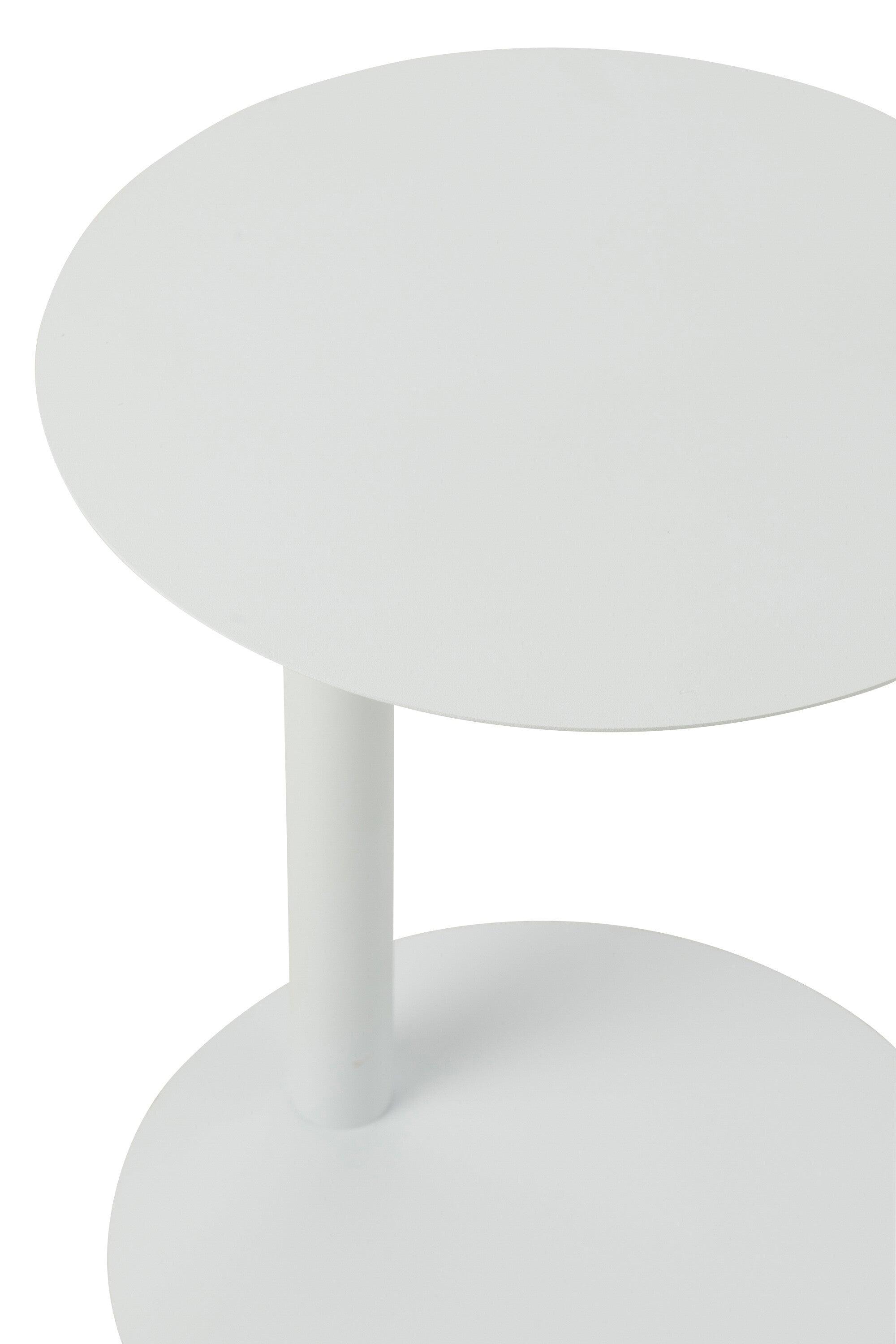 Bijzettafel rond metaal wit - J-LINE