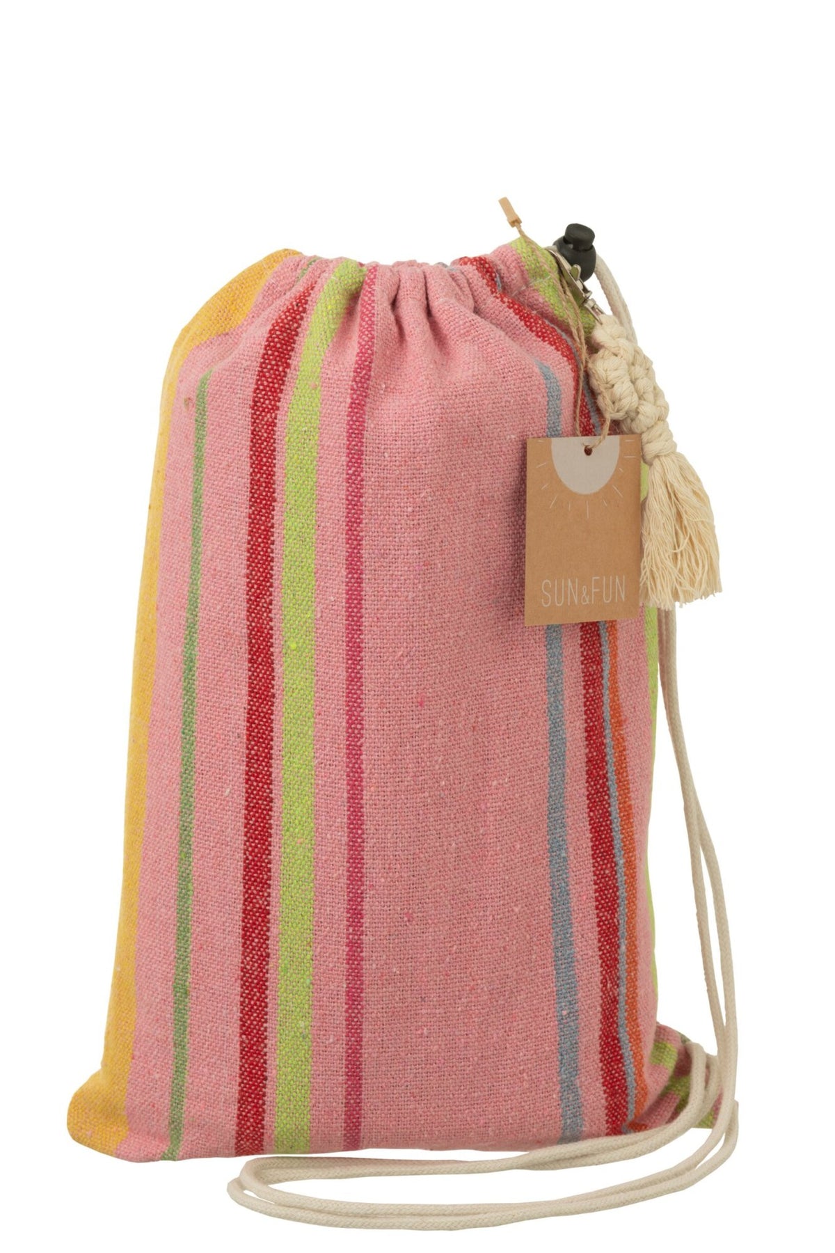Hangmat Strepen lichtroze/mix - J-LINE