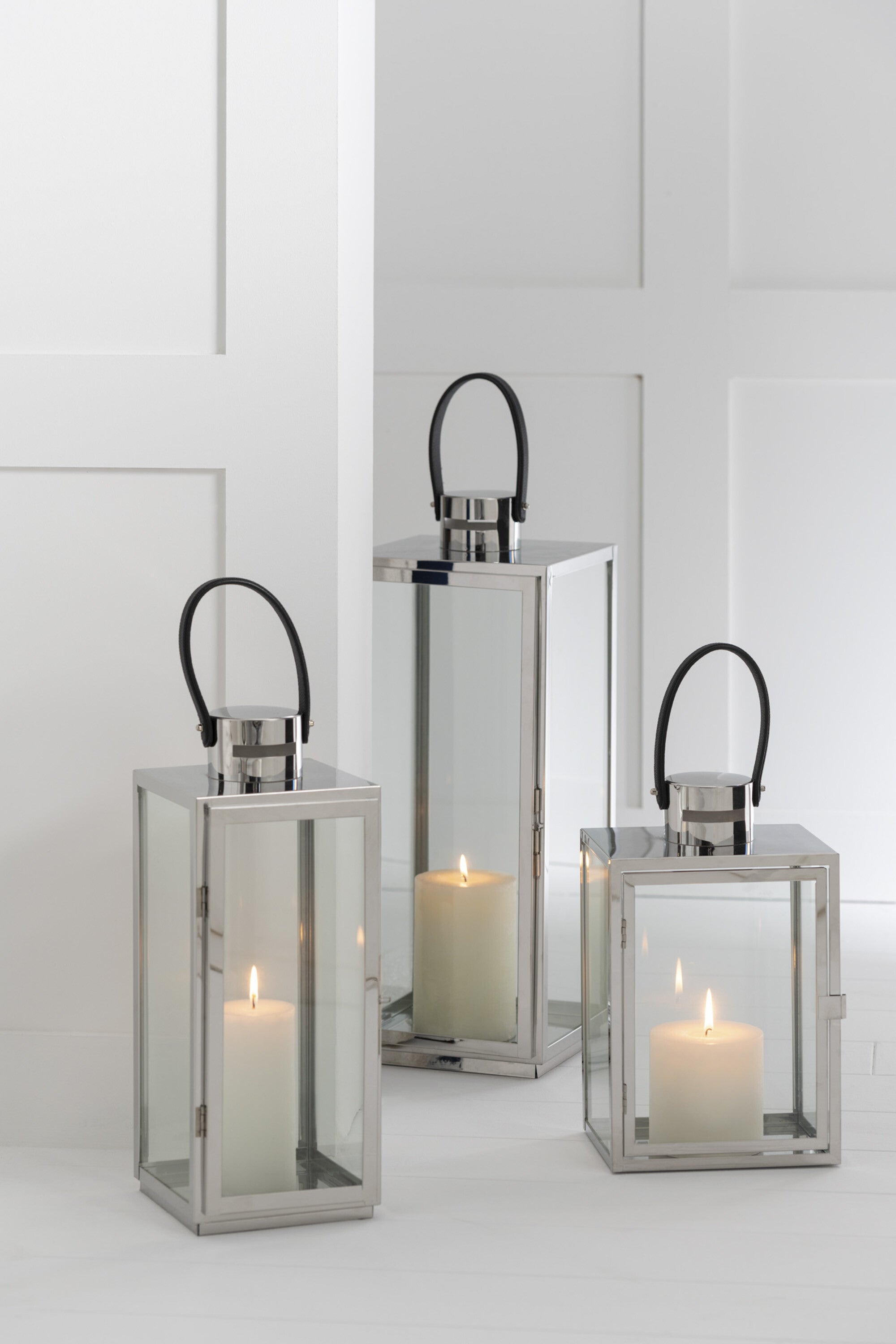 Lantaarn Metaal/Glas Zilverkleurig - J-LINE