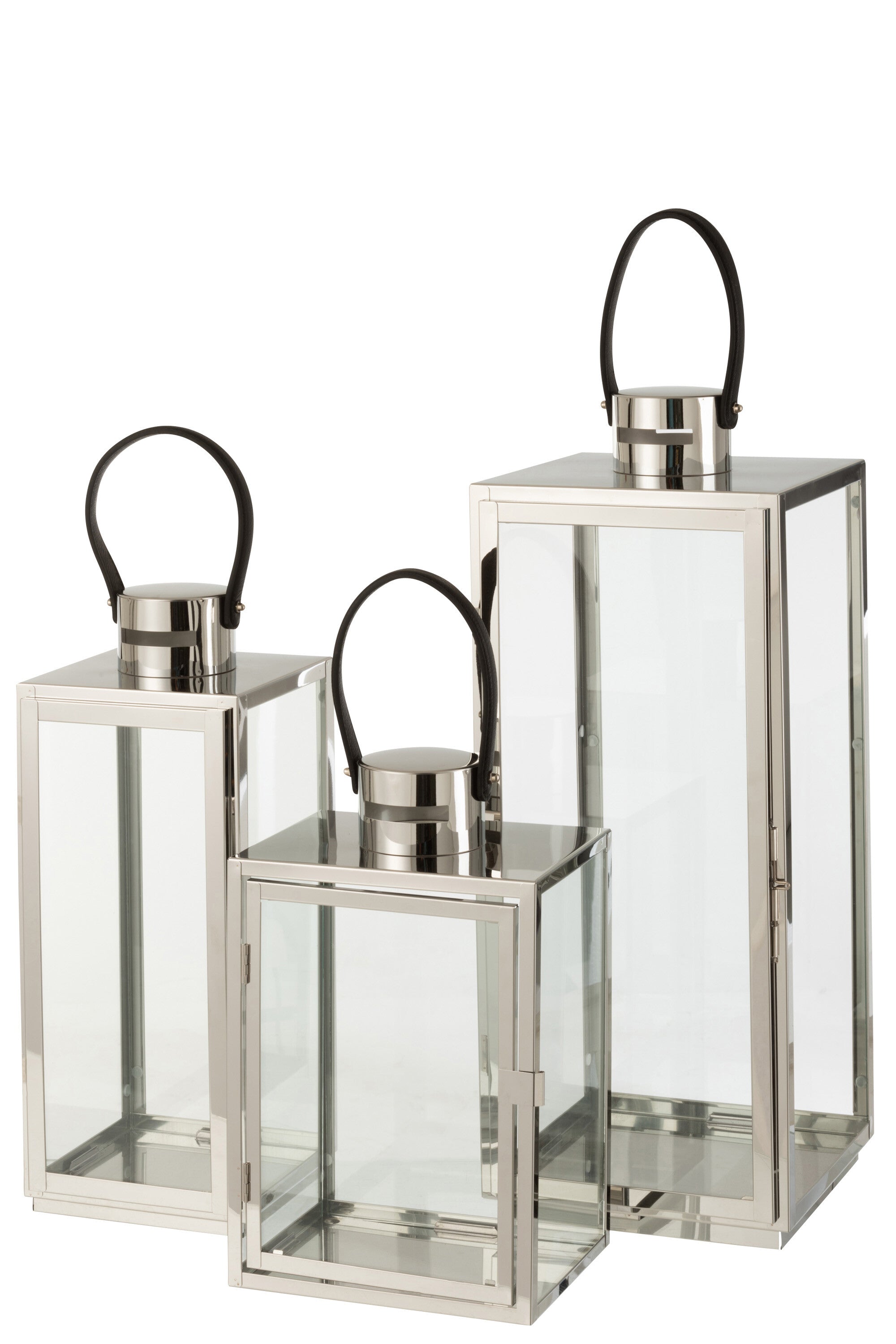 Lantaarn Metaal/Glas Zilverkleurig - J-LINE