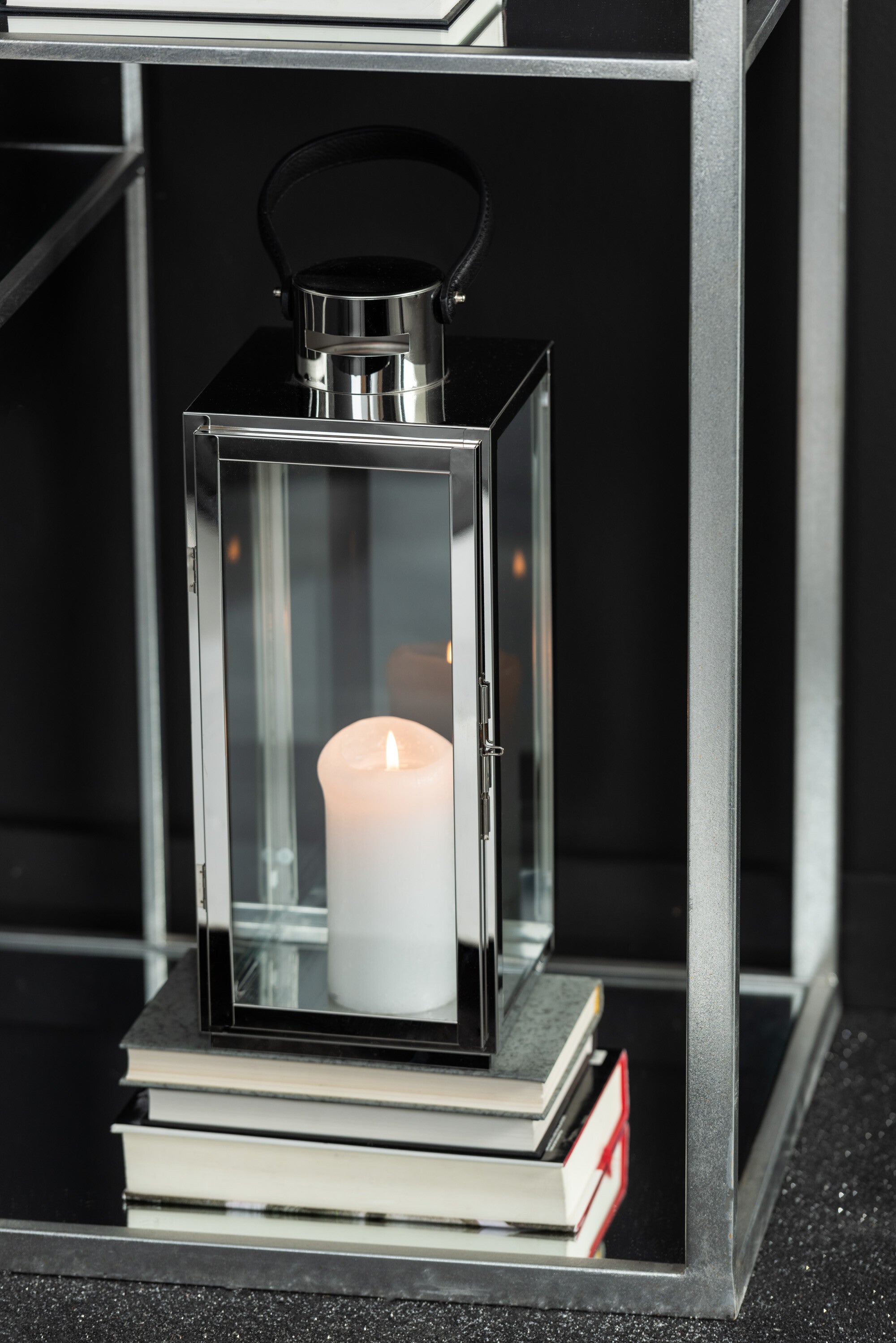Lantaarn Metaal/Glas Zilverkleurig - J-LINE
