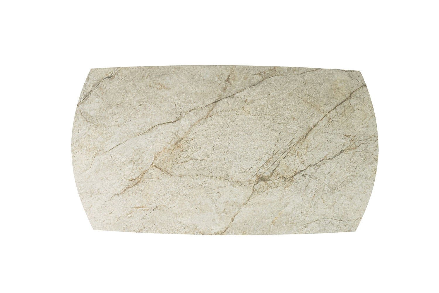 Uitschuifbare tafel 'Ares' 160-240 cm Deens Ovaal Glanzend Steen beige - RS