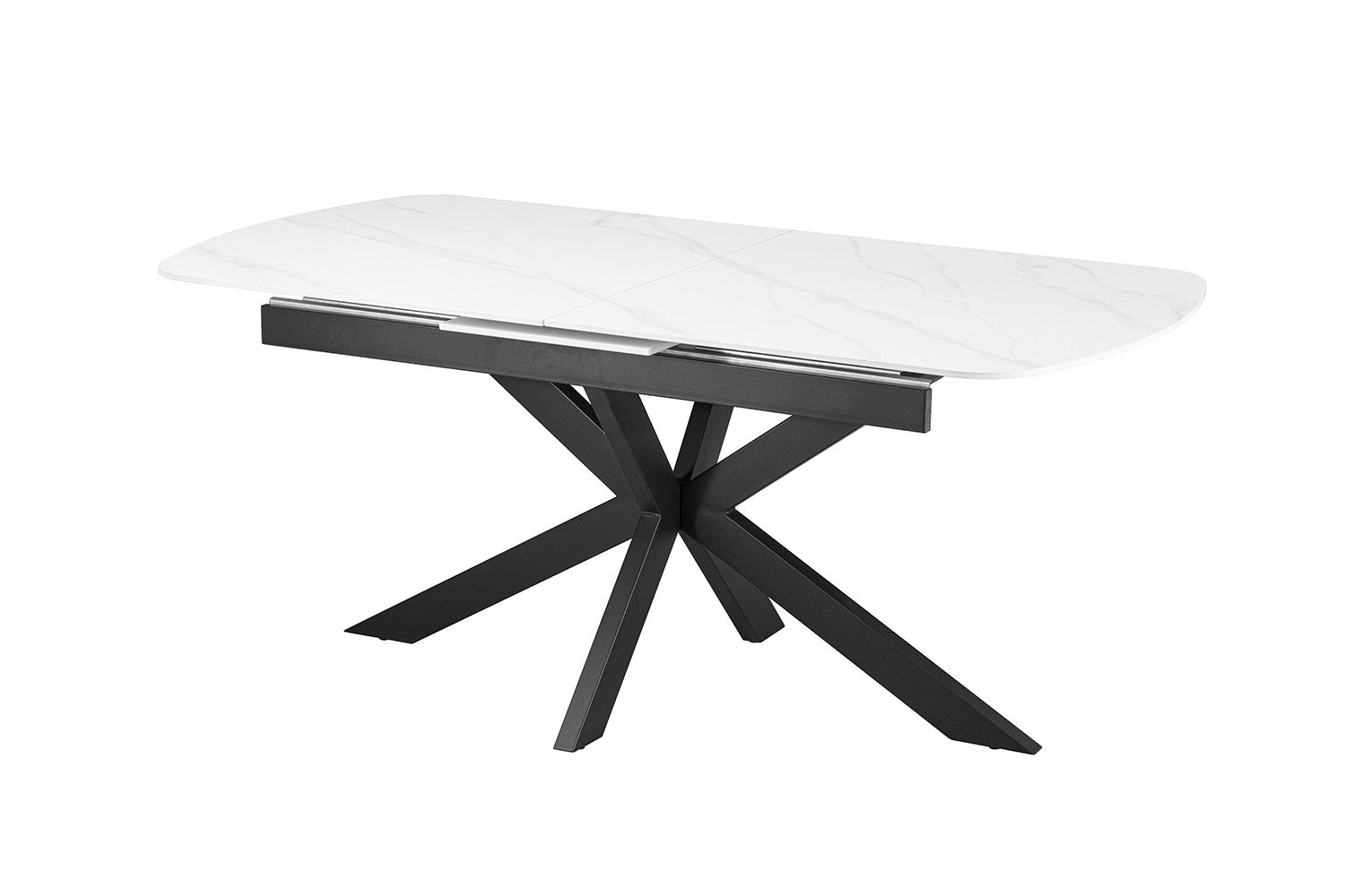 Uitschuifbare tafel 'Hestia' 180-220 cm Deens ovaal steenwit - RS