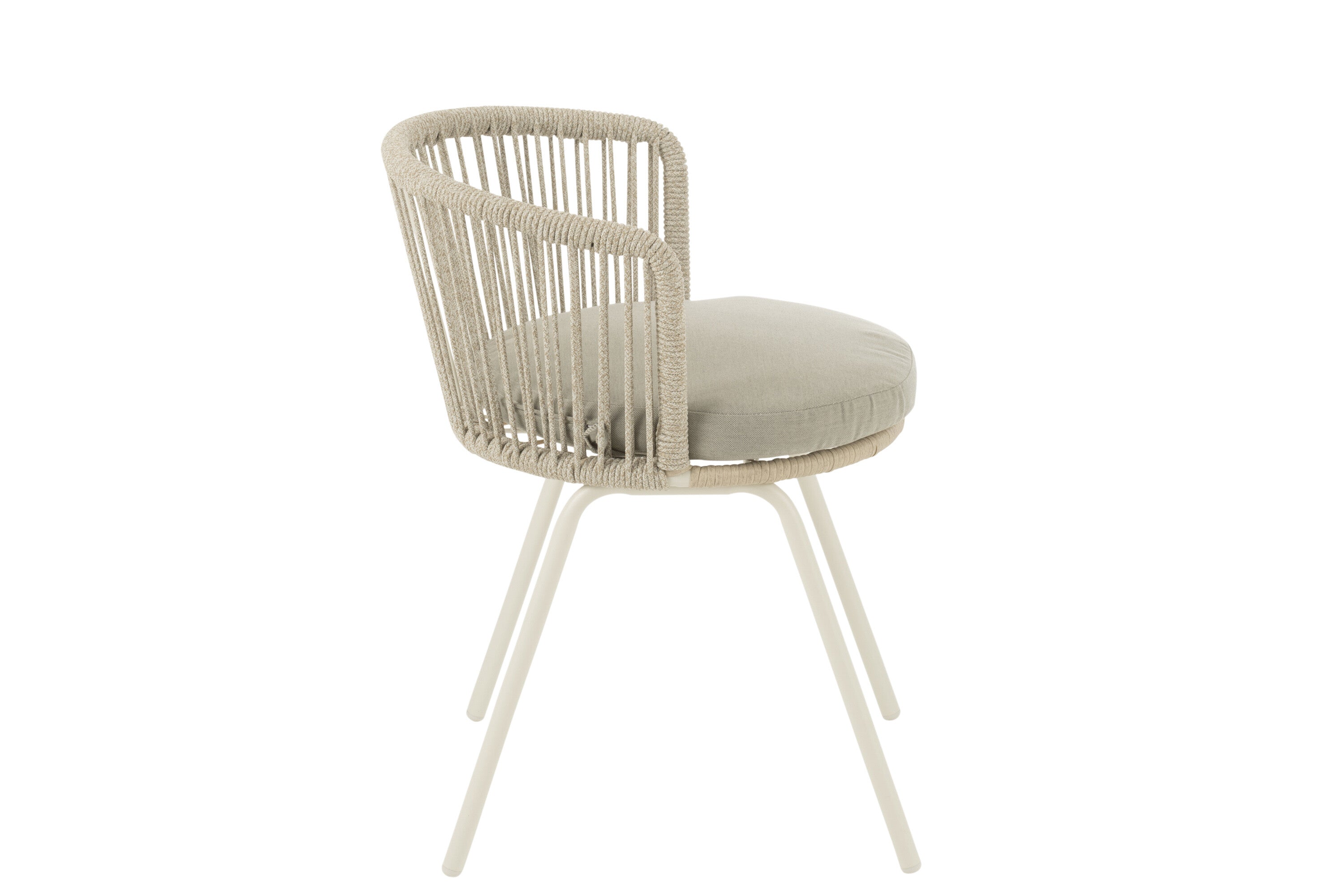 Chaise Toa Acier/Corde Grise - J-LINE