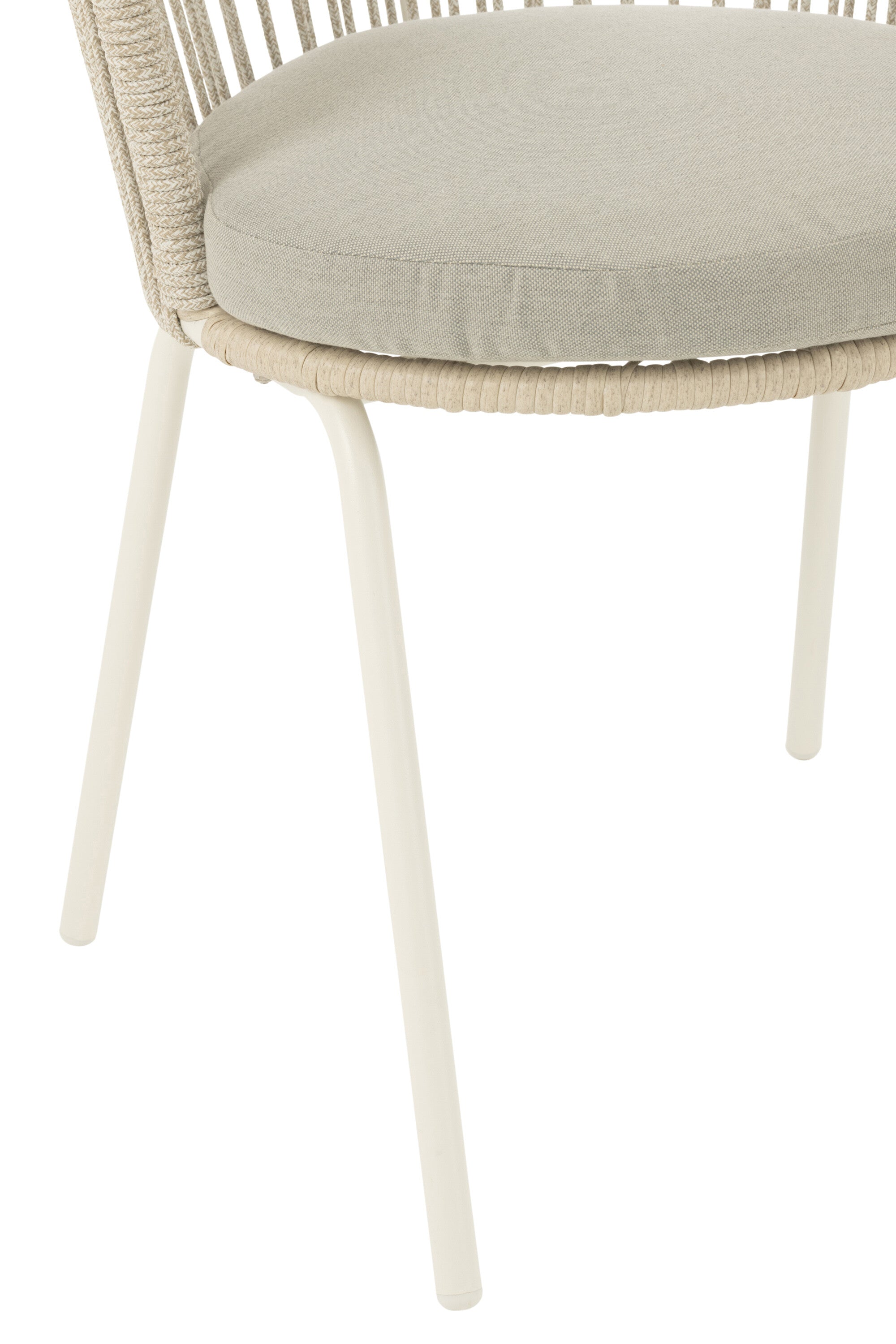 Chaise Toa Acier/Corde Grise - J-LINE