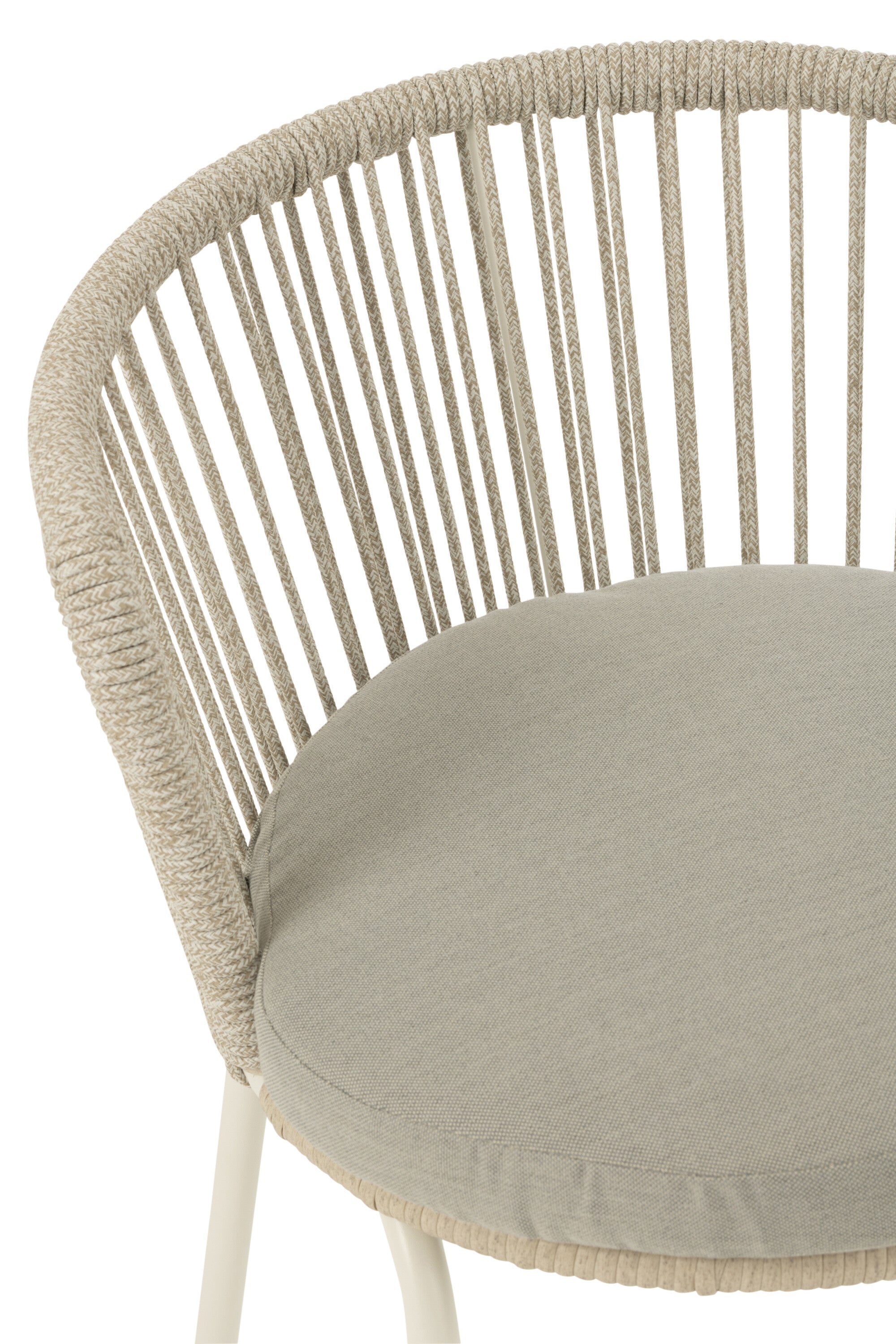 Chaise Toa Acier/Corde Grise - J-LINE