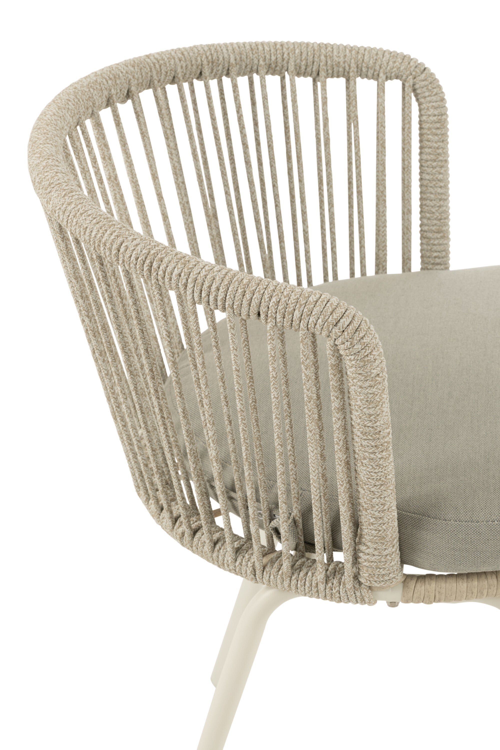 Chaise Toa Acier/Corde Grise - J-LINE