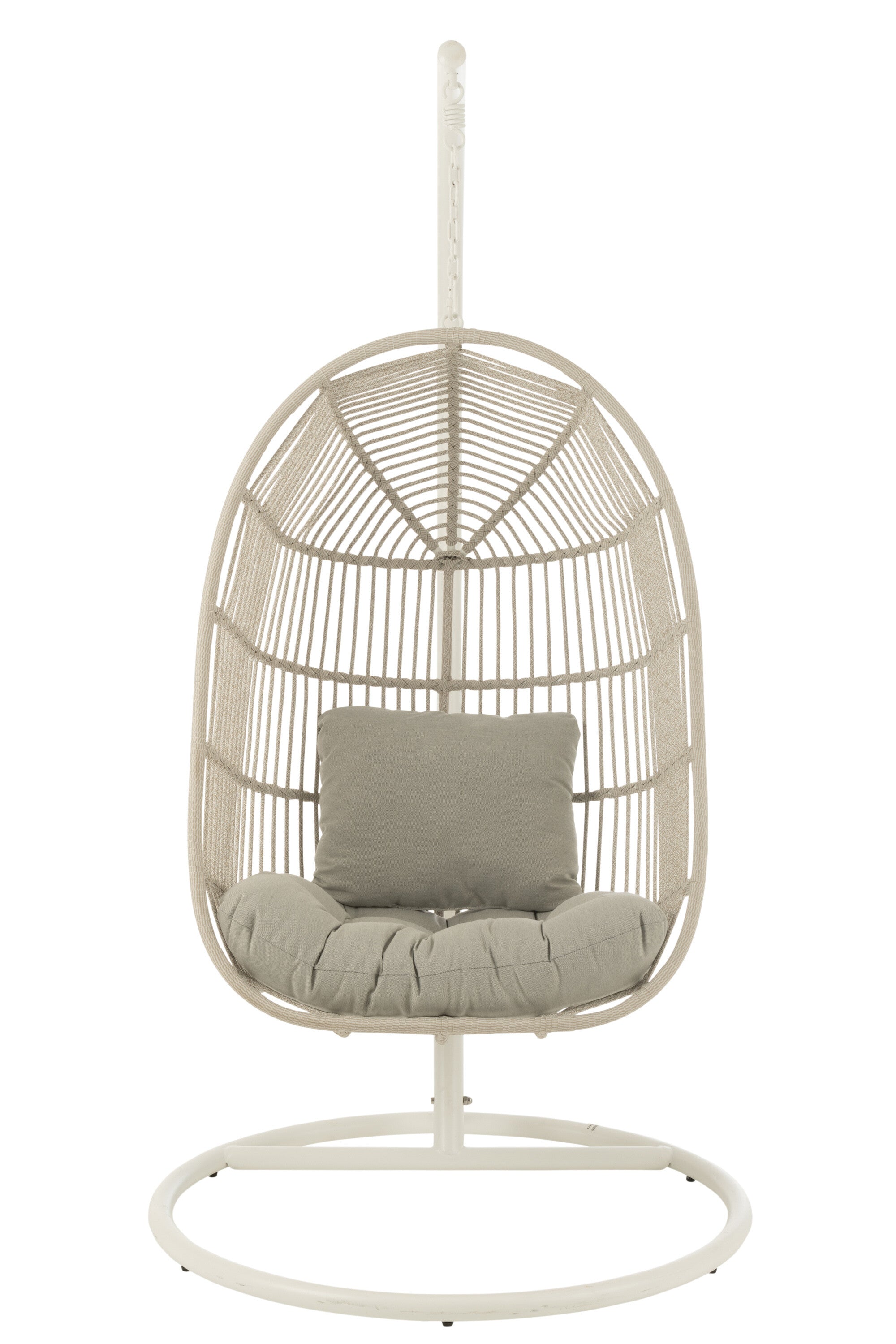 Hangstoel Egga Staal/Touw Grijs - J-LINE