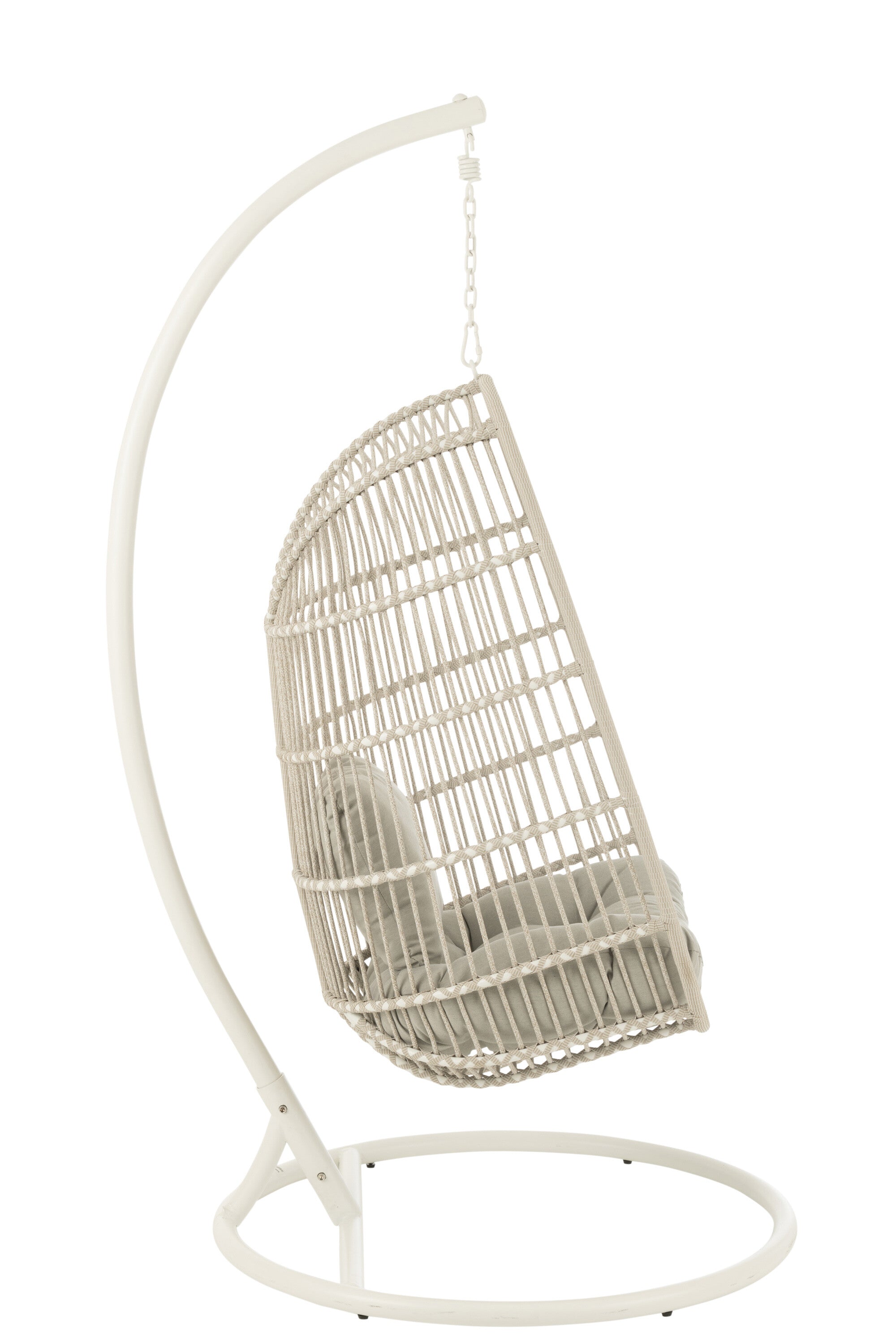 Hangstoel Egga Staal/Touw Grijs - J-LINE