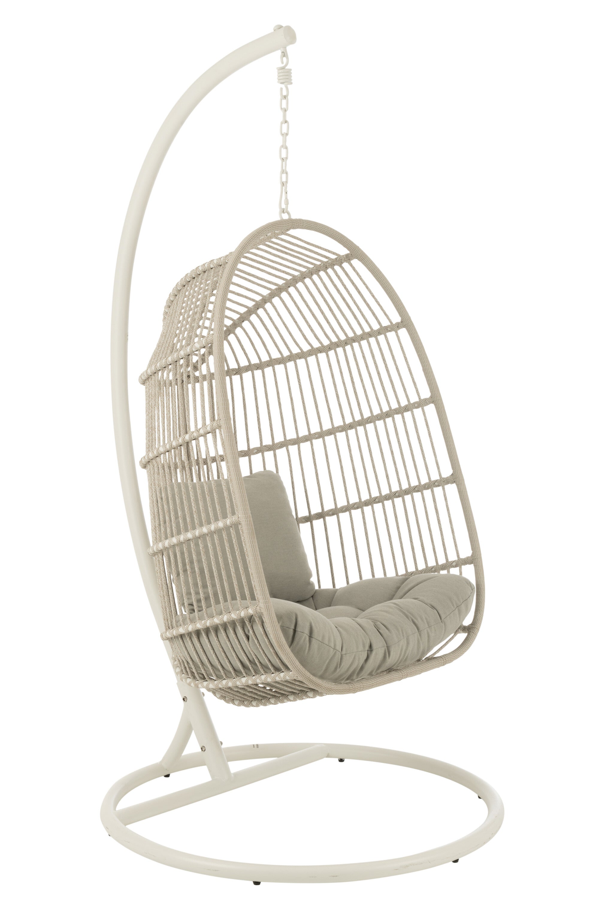 Hangstoel Egga Staal/Touw Grijs - J-LINE