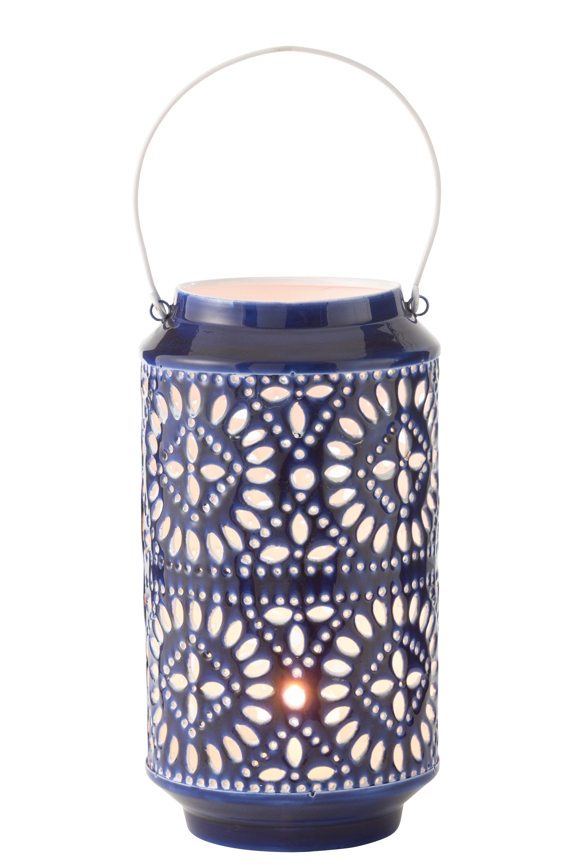 Lantaarn IJzer Blauw/Wit L - J-LINE