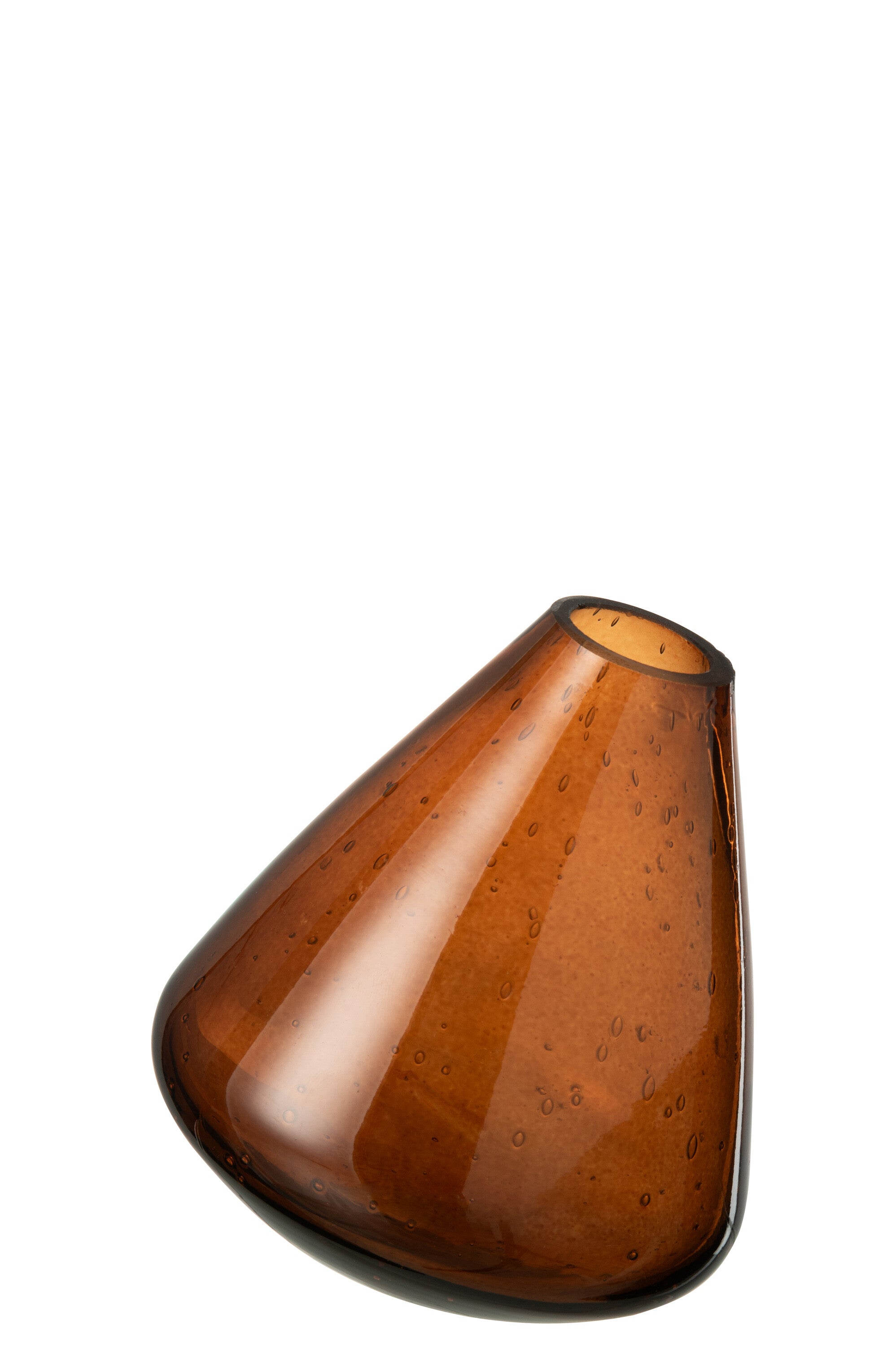 Vase en verre Topaze marron foncé - J-LINE