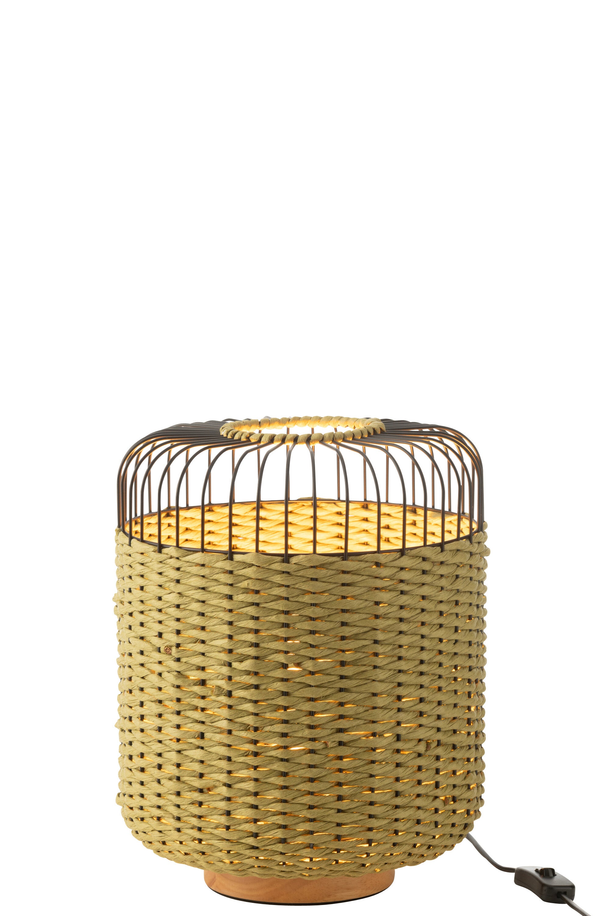 Lampe de table en métal vert - J-LINE