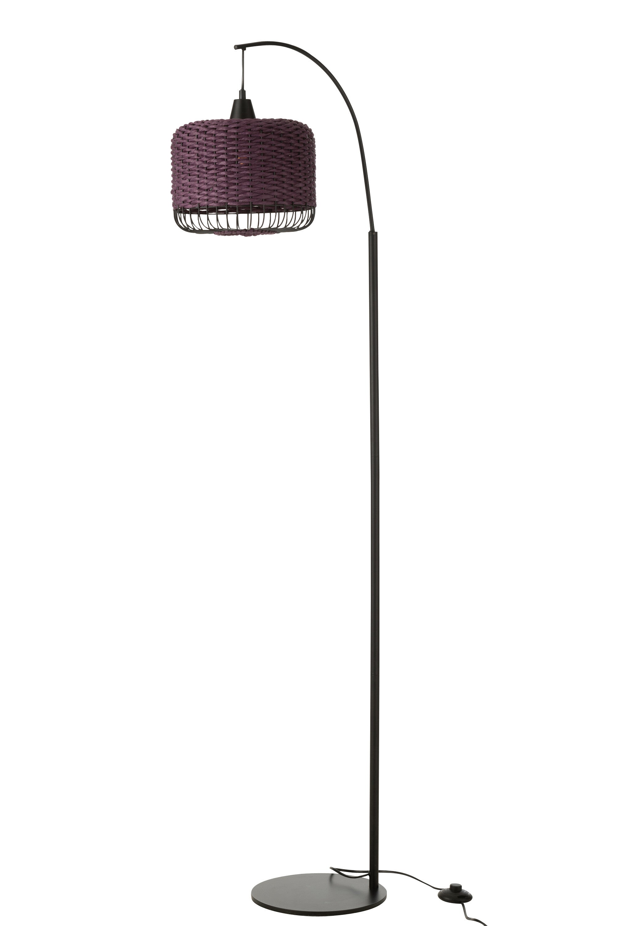 Lampadaire lanterne en métal violet - J-LINE