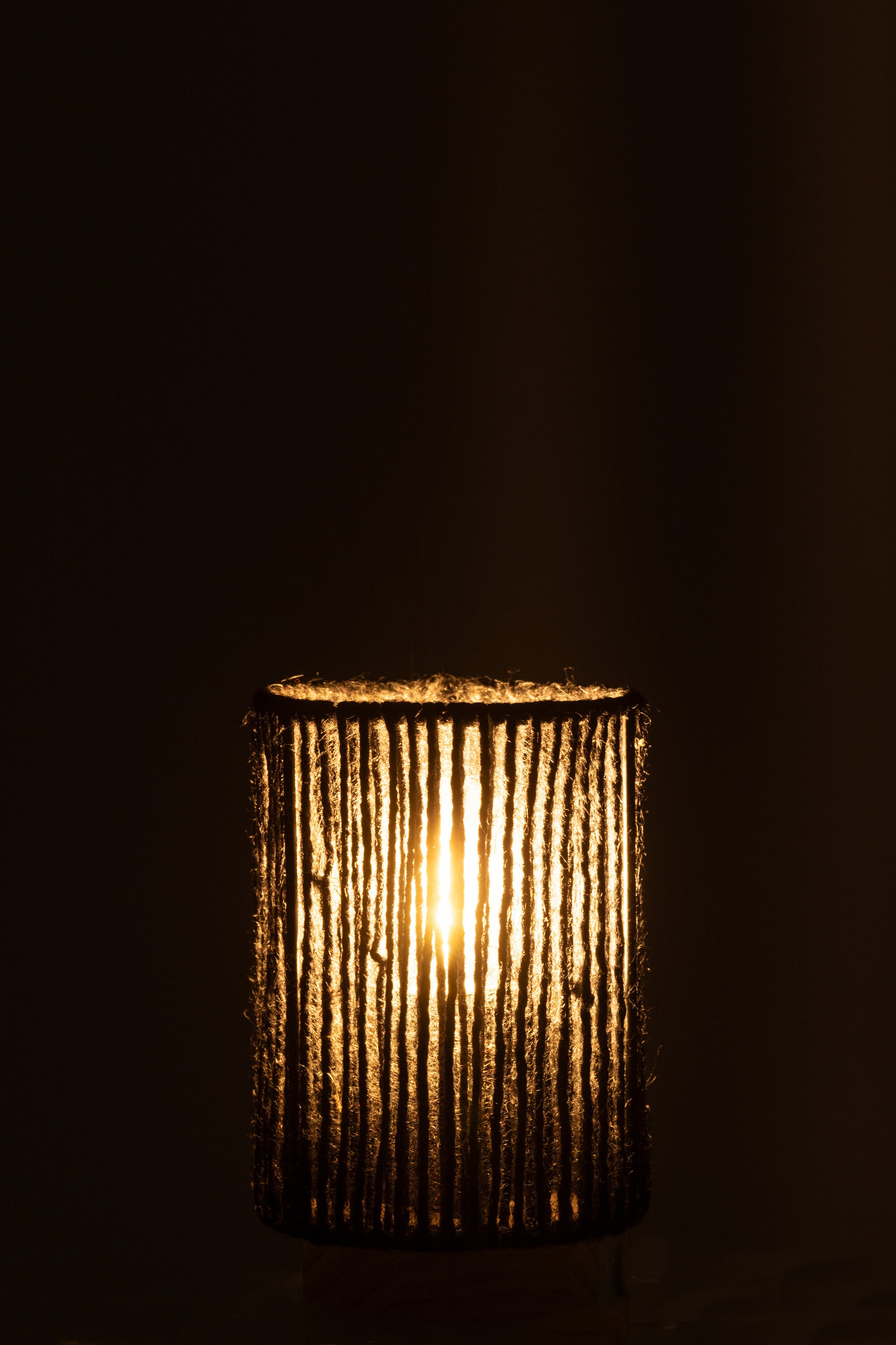 Lampe de table métal/coton noir S - J-LINE