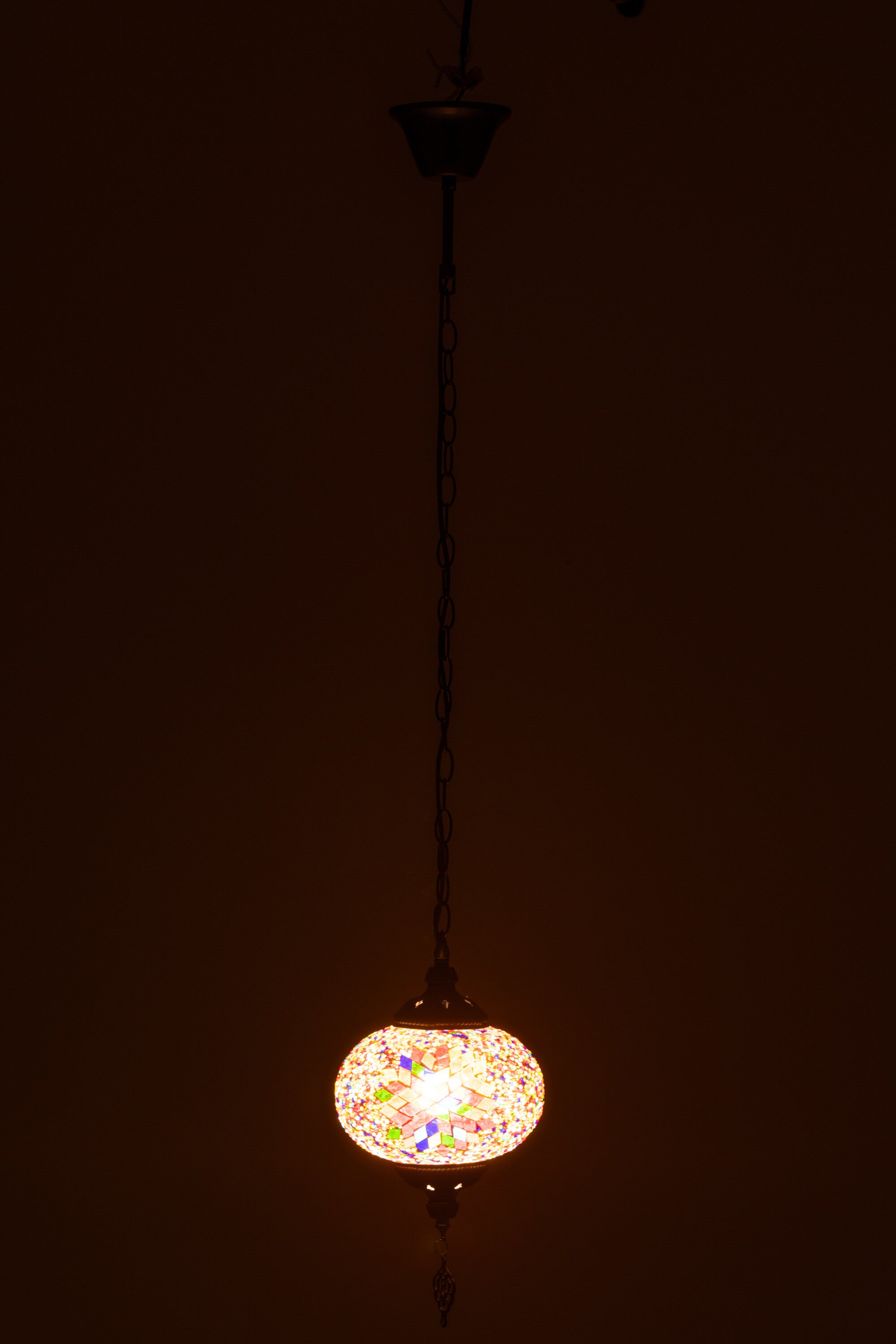 Hanglamp Mozaïek Glas/Metaal Oranje S - J-LINE
