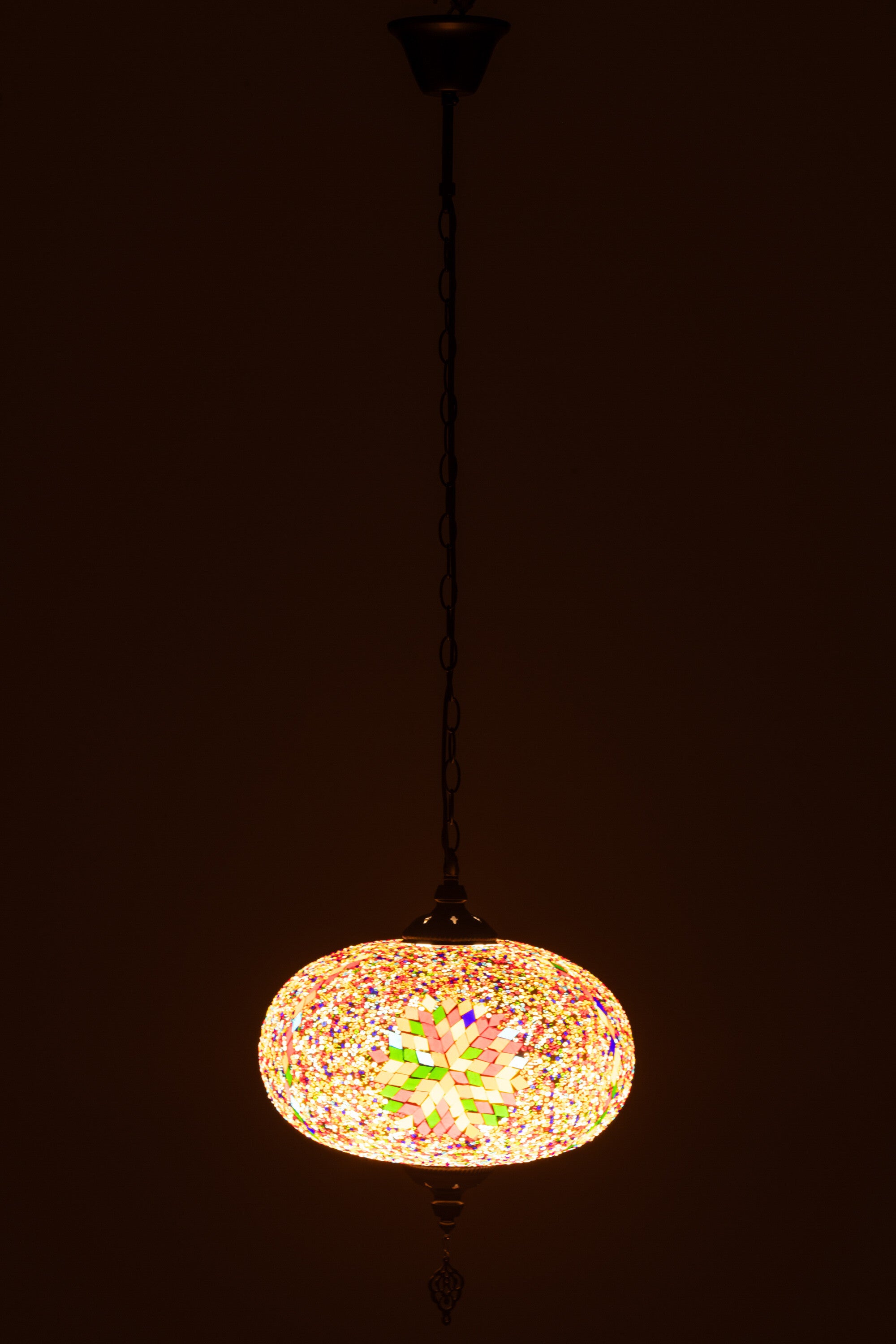 Hanglamp Mozaïekglas/Metaal Oranje L - J-LINE