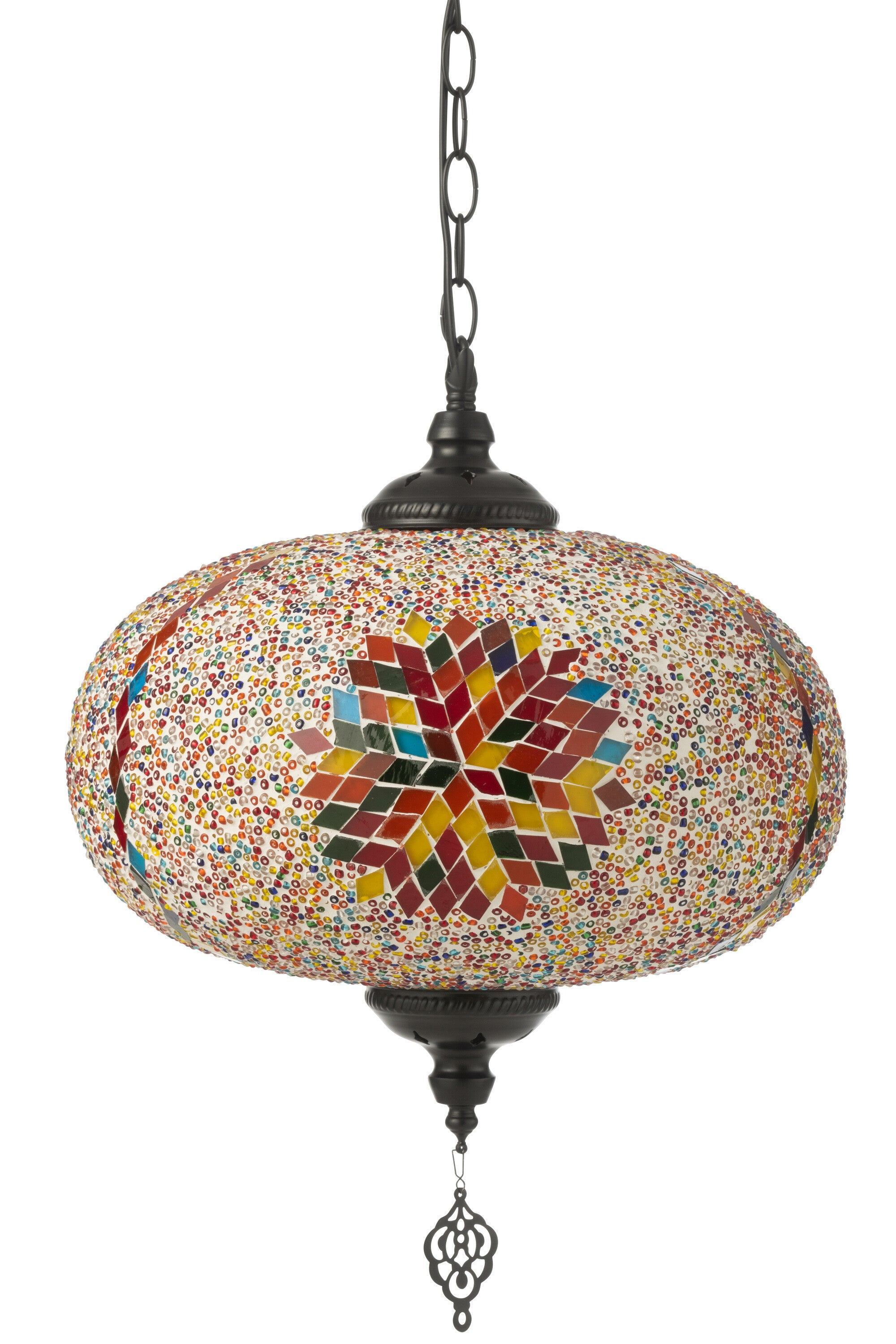 Hanglamp Mozaïekglas/Metaal Oranje L - J-LINE