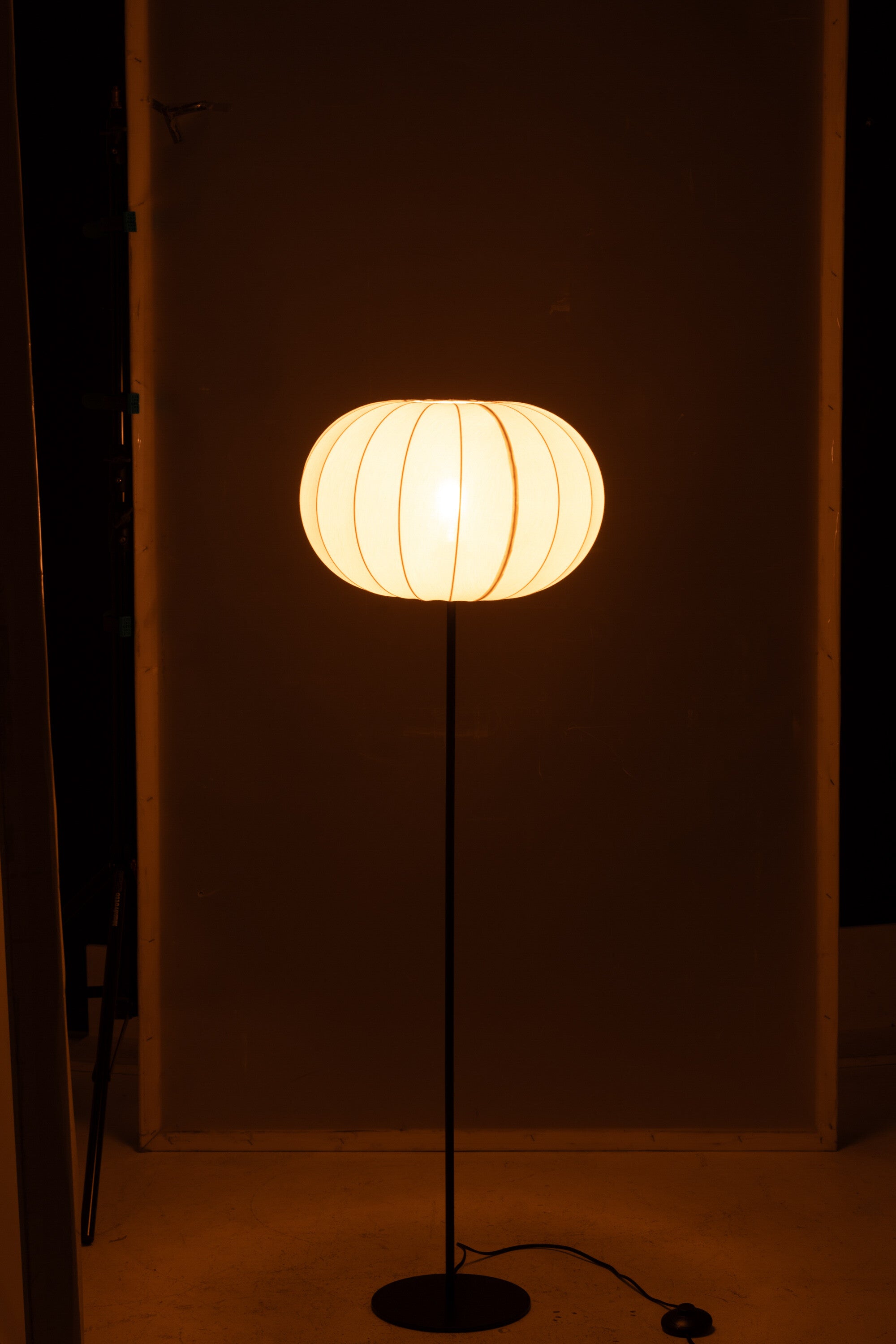 Vloerlamp lantaarn metaal/textiel wit S - J-LINE