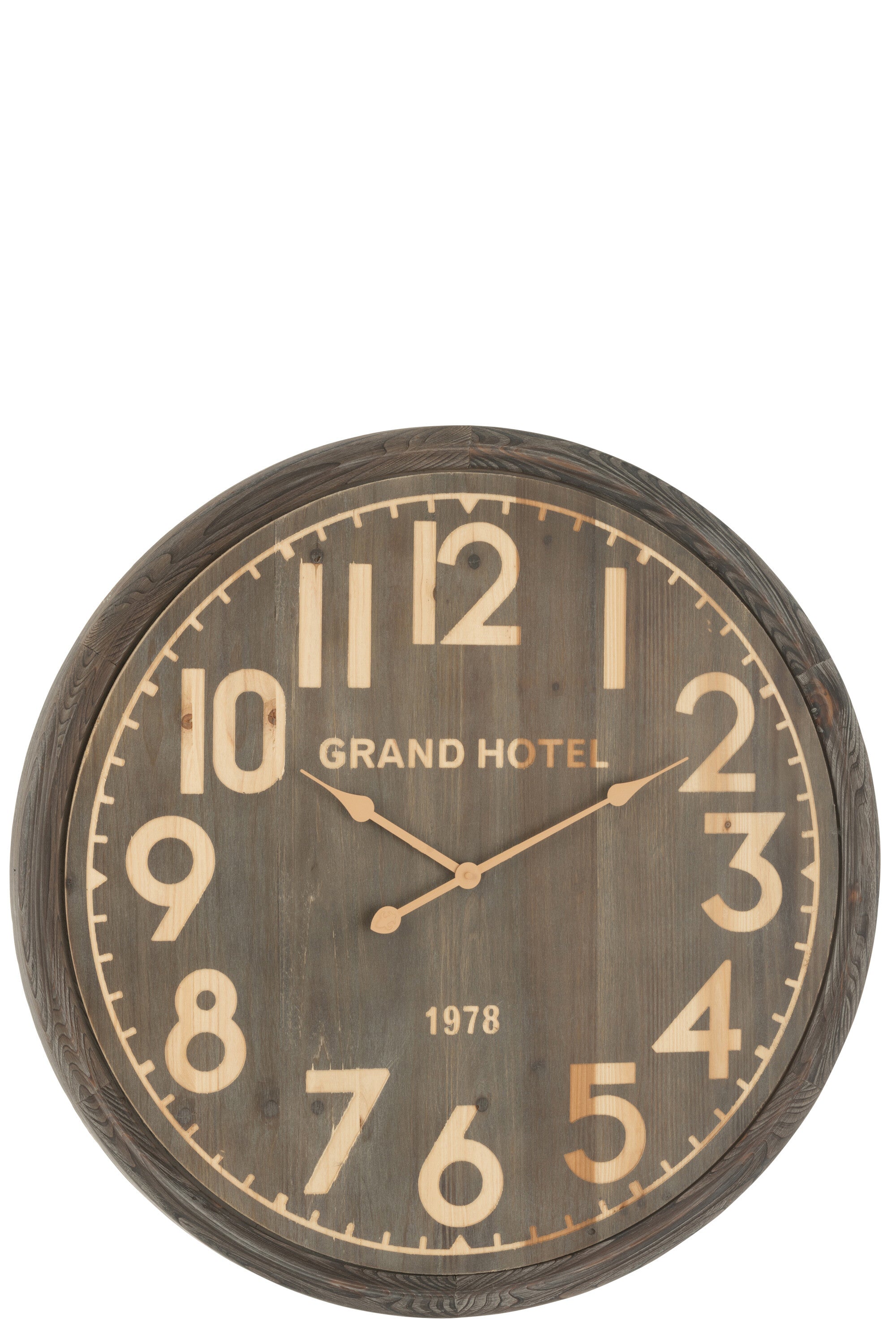 Wandklok Grand Hotel Donker L - J-LINE