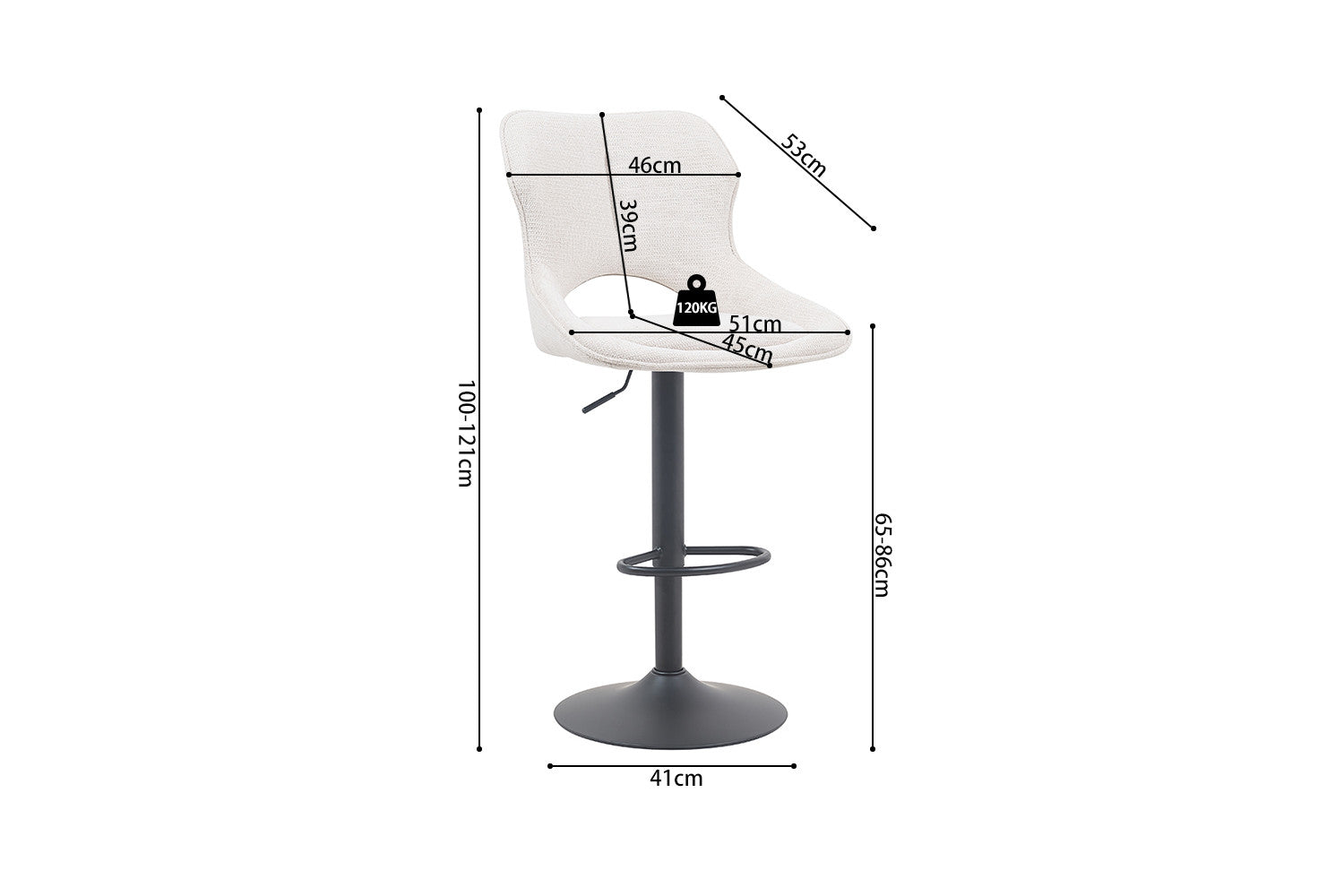 Barkruk 'Mori' beige - RS