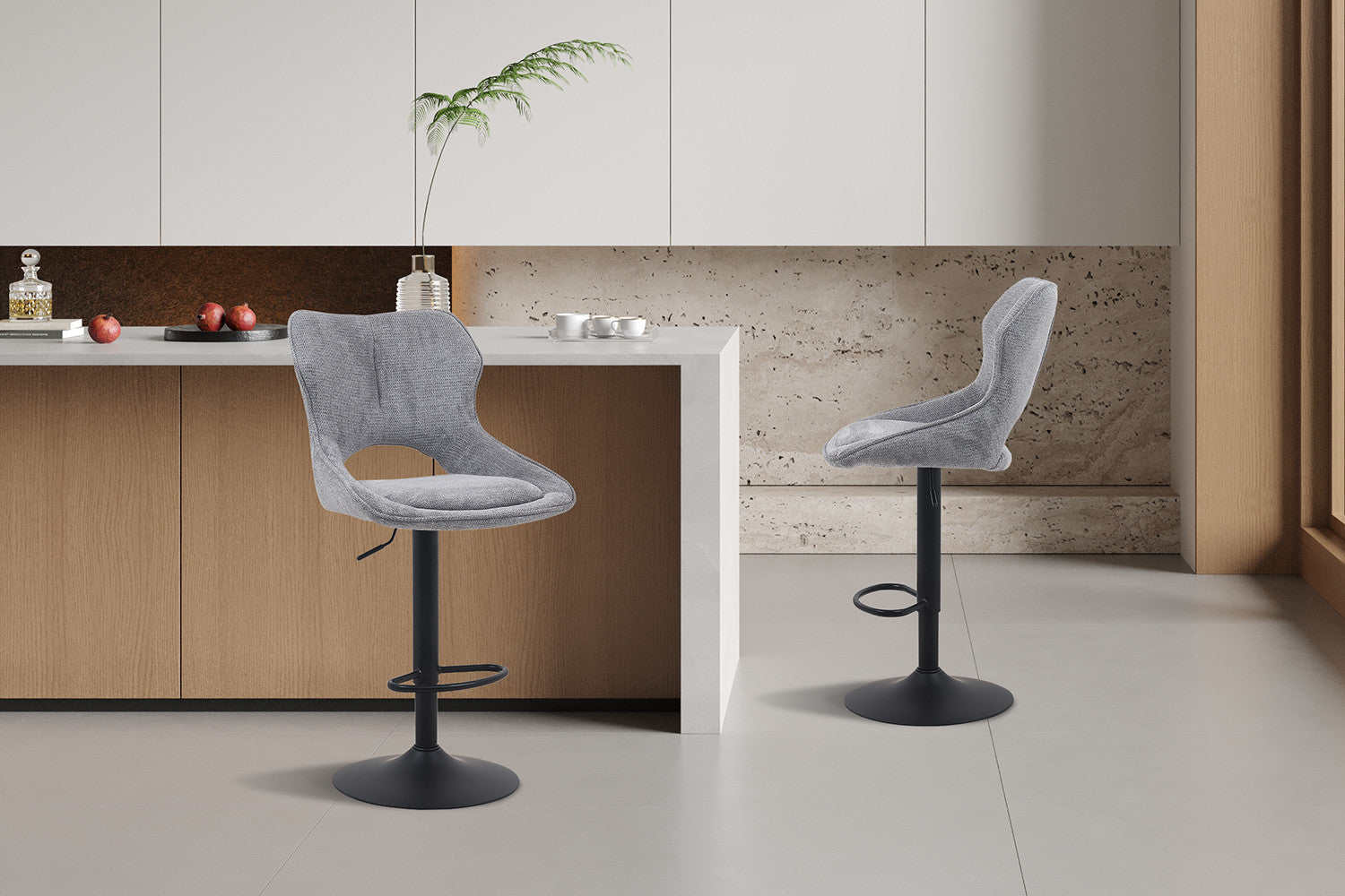 Barkruk 'Mori' donkergrijs - RS