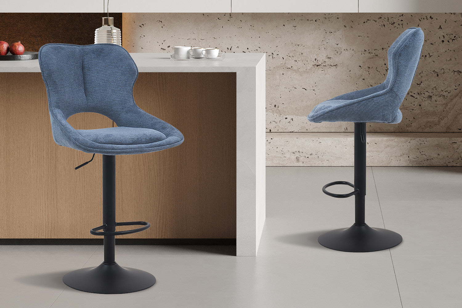 Barkruk 'Mori' blauw - RS