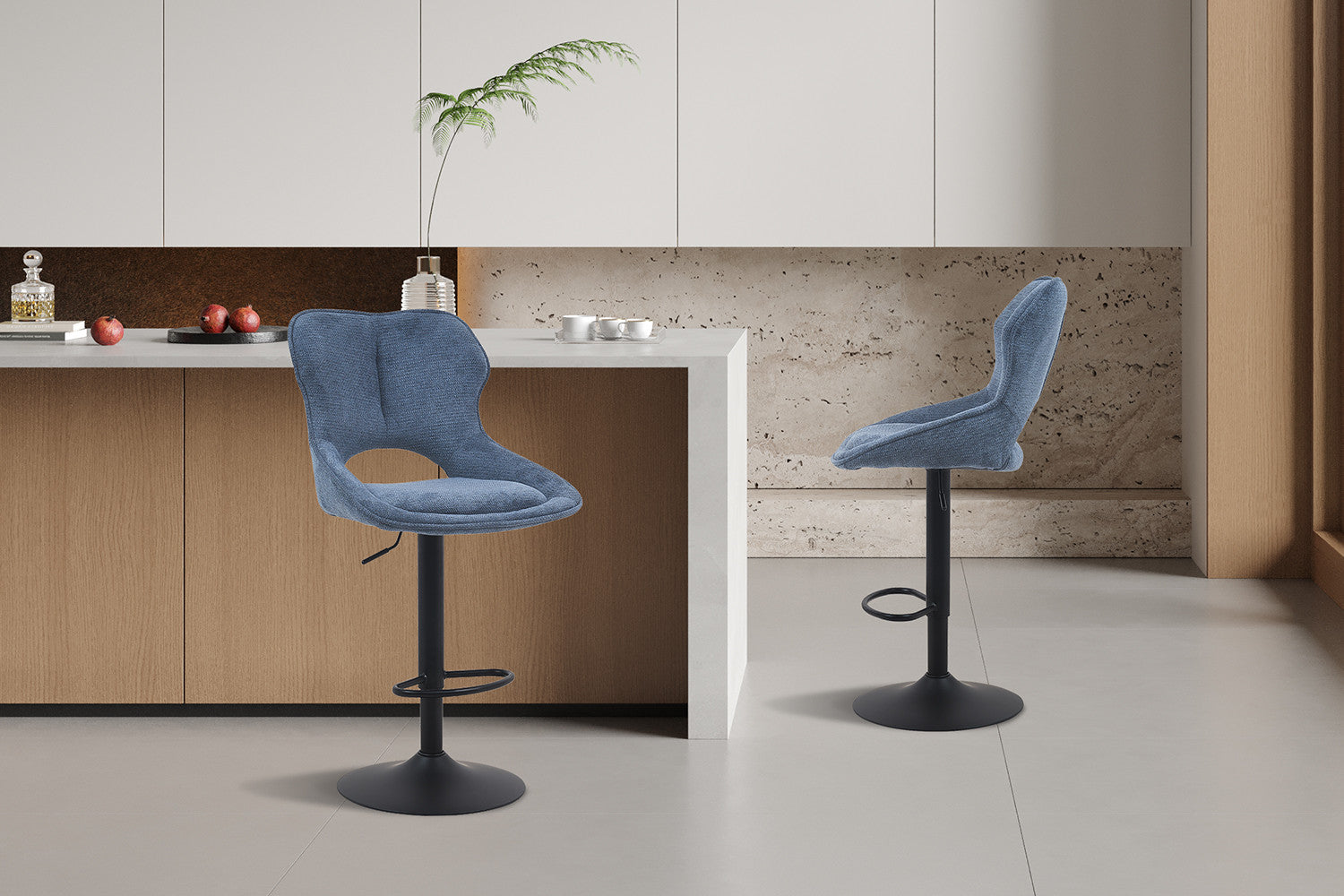 Barkruk 'Mori' blauw - RS