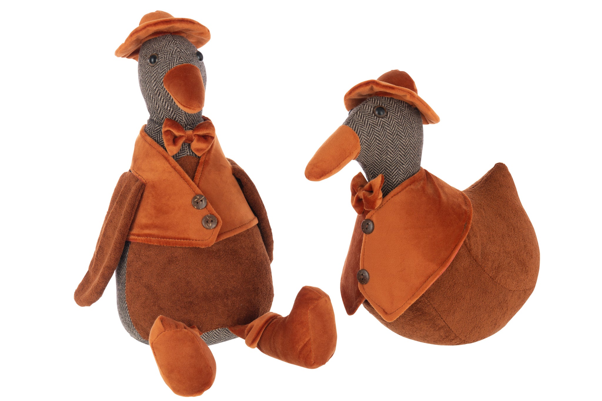 Deurstopper Eend Polyester Roestbruin - J-LINE