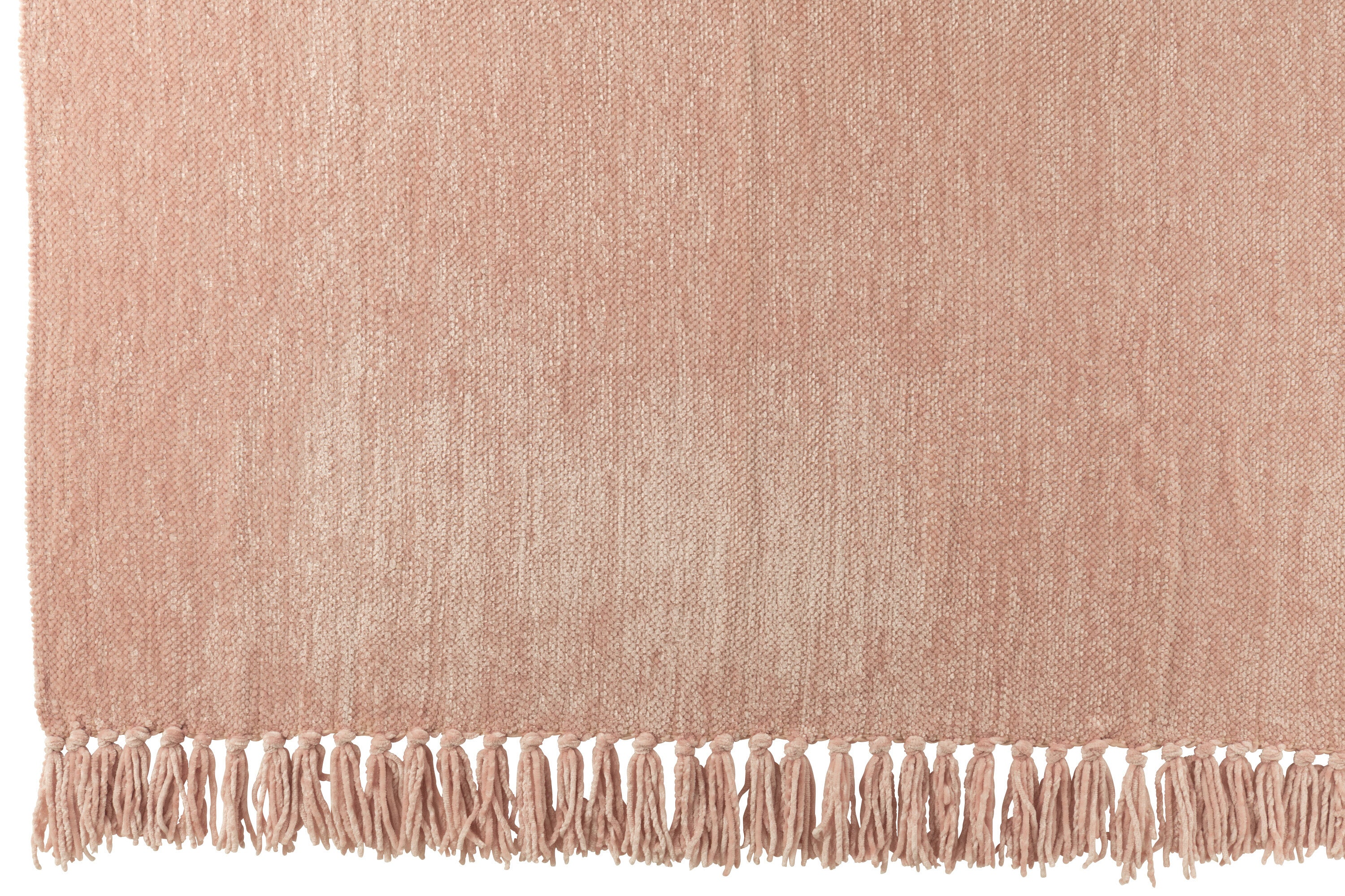 Plaid chenille polyester rose clair - J-LINE
