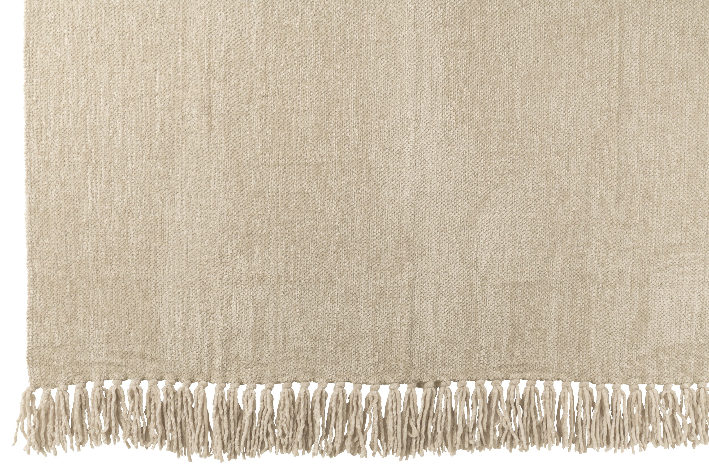 Plaid chenille polyester écru - J-LINE