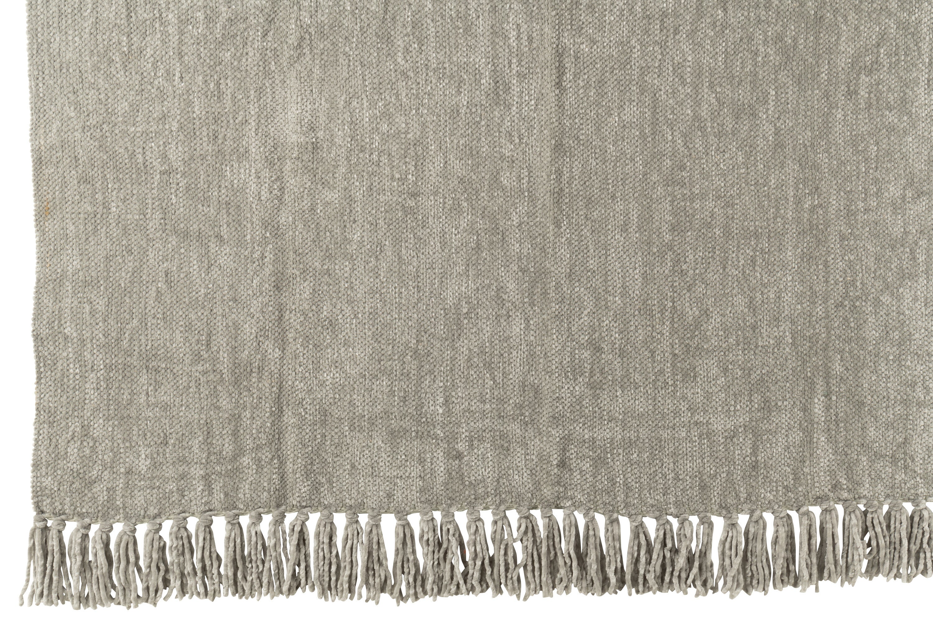 Plaid chenille polyester gris-vert - J-LINE