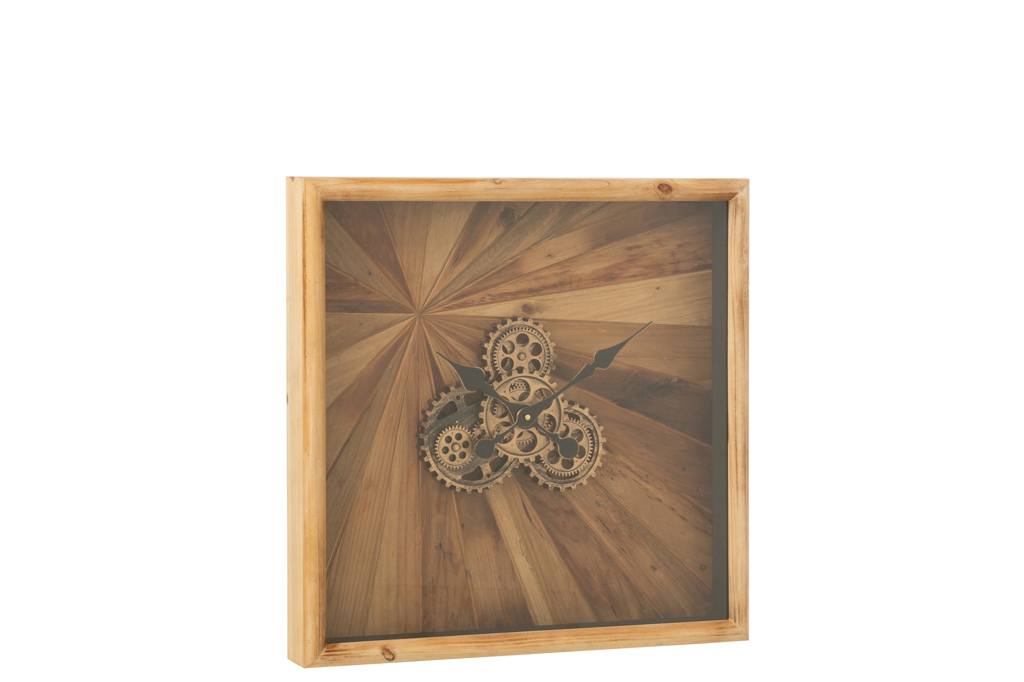 Wandklok Vierkant Mdf Natuurlijk S - J-Line